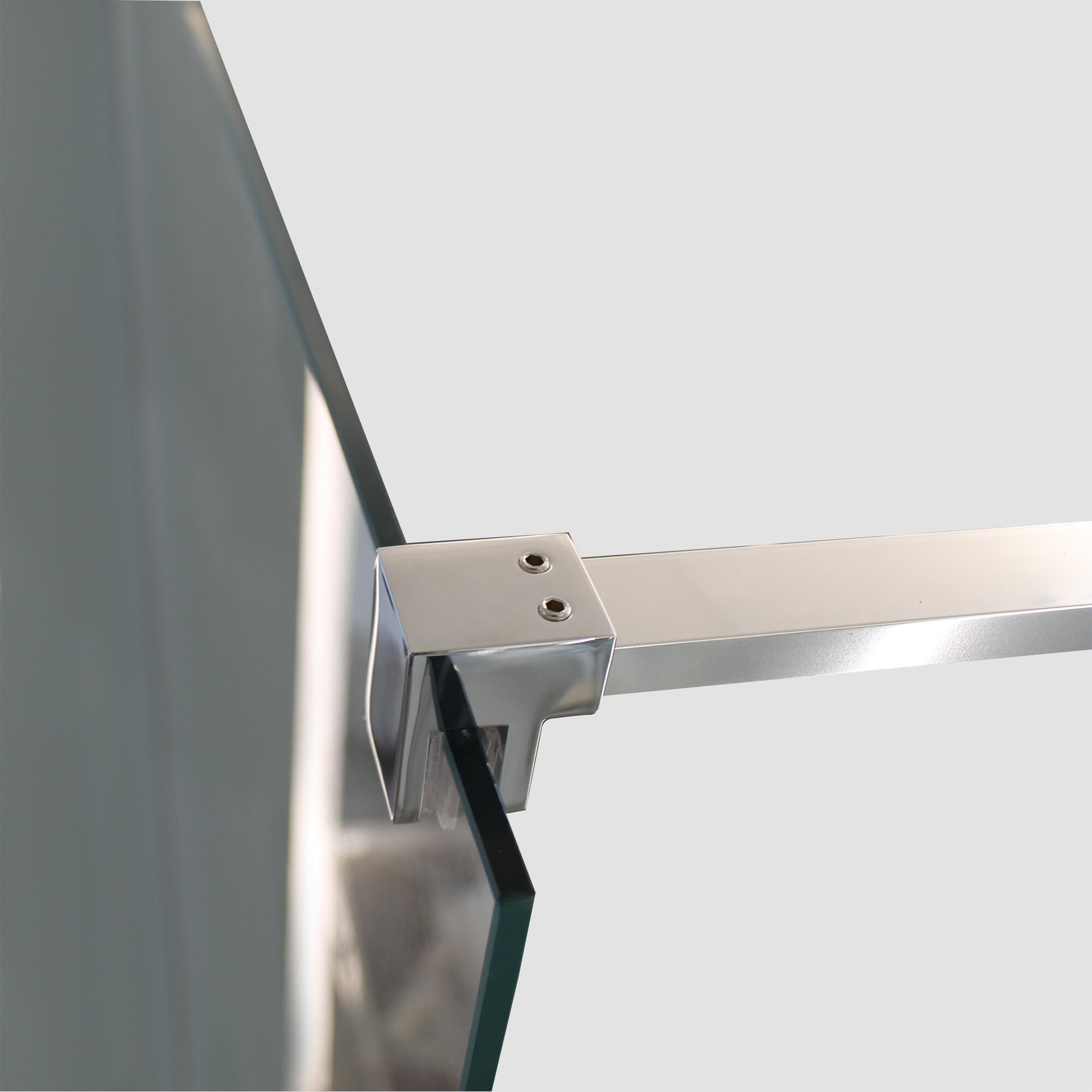 Mampara de ducha fija transparente Onix perfil aluminio cromo (89-90)x195 cm cristal 8mm reversible antical - 5