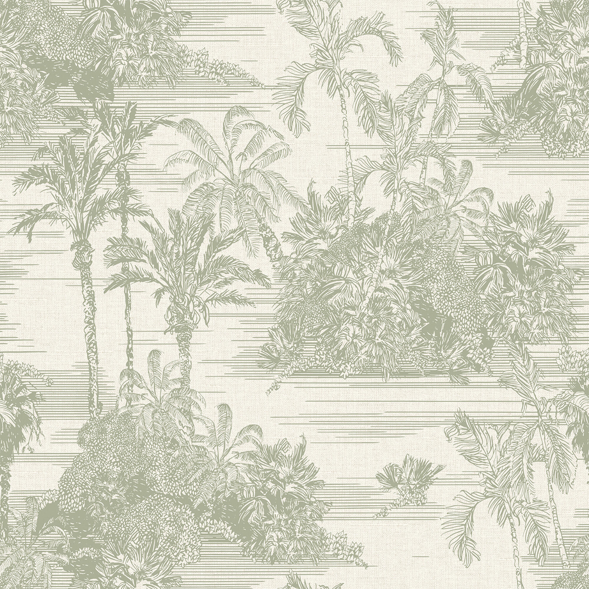 Papel pintado vinilo aplicación cola en pared Naturaleza Toile jouy verde  UGEPA 53cmx10.05m superlavable - 3