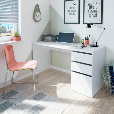  Escritorio de escritorio de escritorio con ruedas de madera  para estudio, escritorio para el hogar, sencillo, cama ajustable en altura  también se puede utilizar : Hogar y Cocina