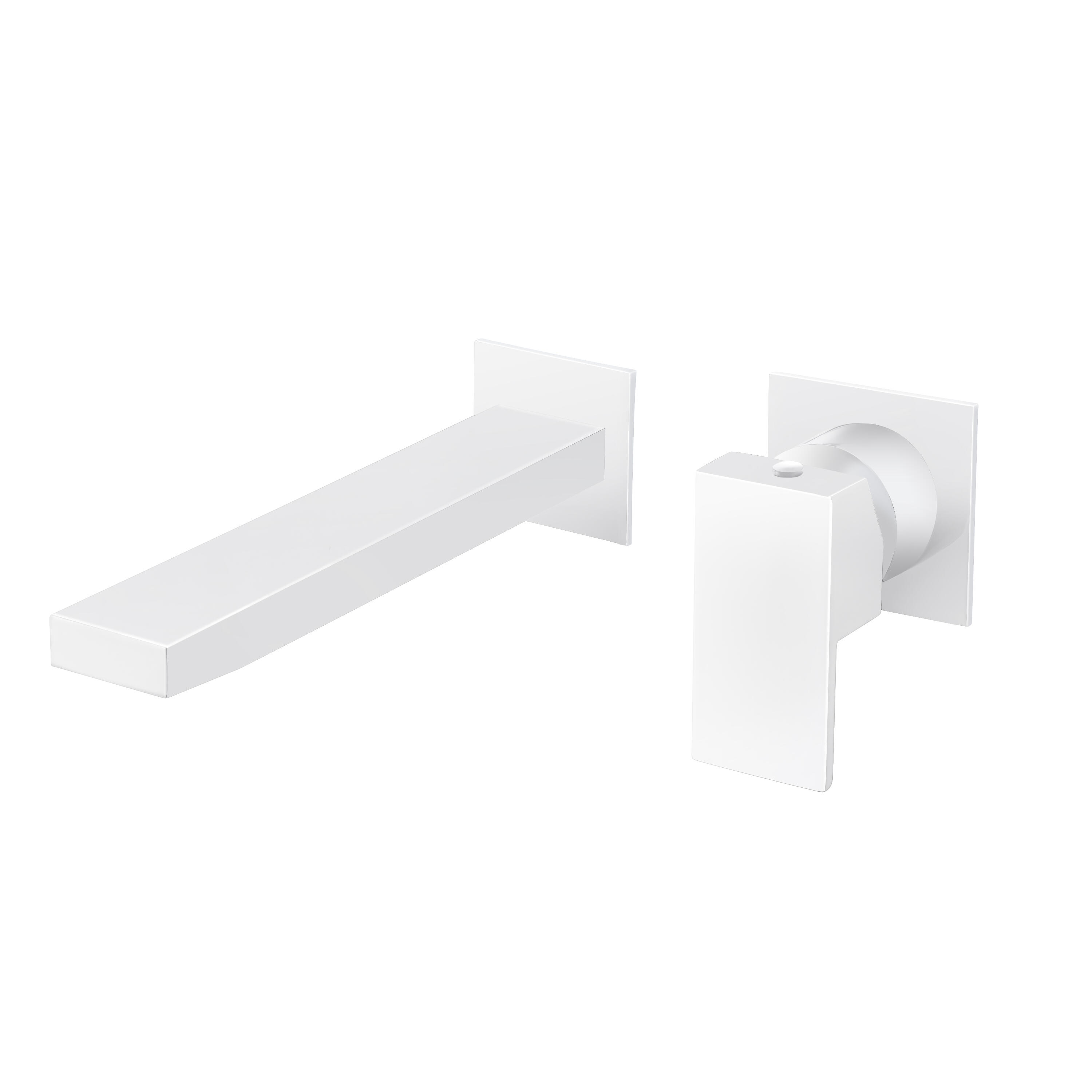 Grifo lavabo empotrado monomando maier empotrado kuadrat blanco