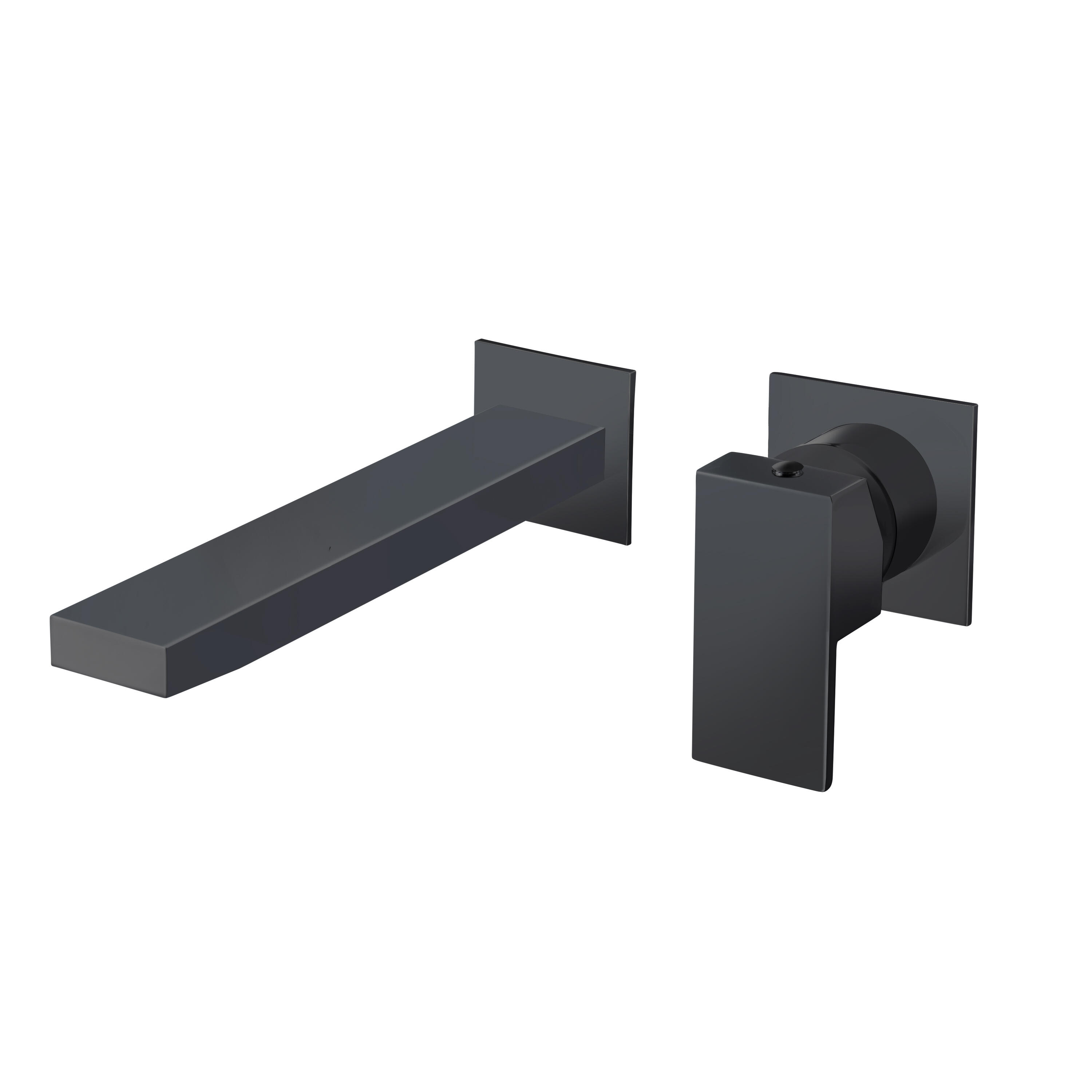 Grifo lavabo empotrado monomando maier empotrado kuadrat negro