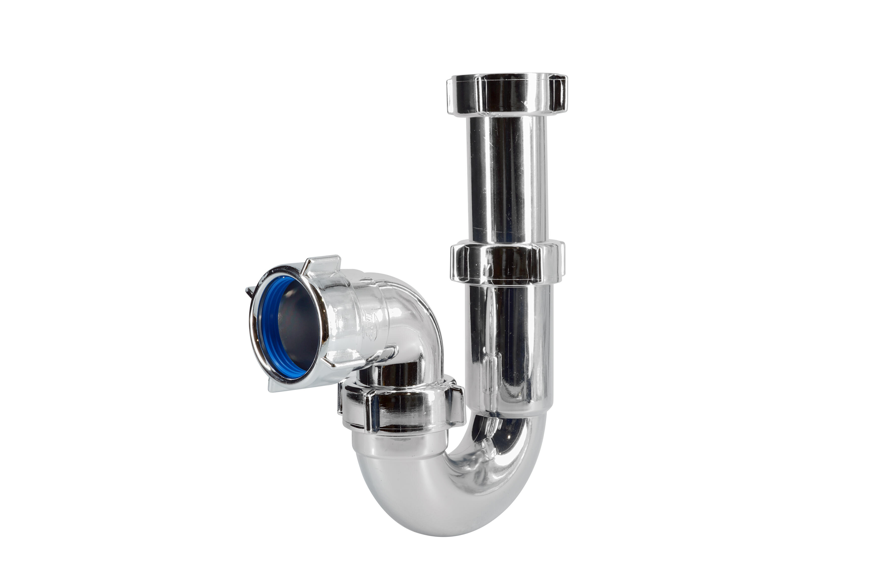 Sifón curvo de abs para lavabo wirquin cromado 1''1/4 o 1''1/2 de ø40mm