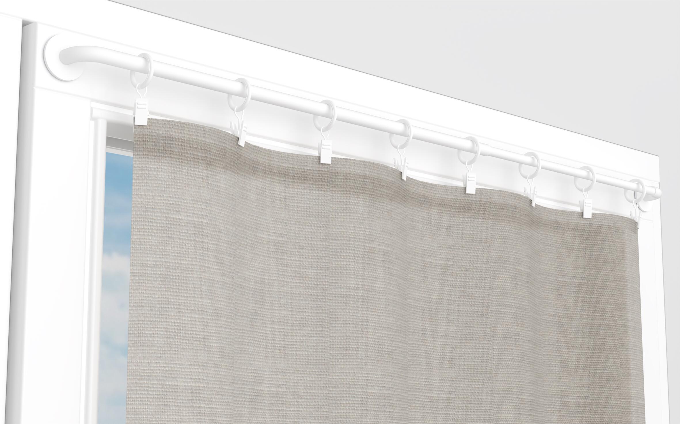 Kit de barre de vitrage sans perçage blanc Charme, L.40 - 70 cm, diam.10 mm, CES - 2