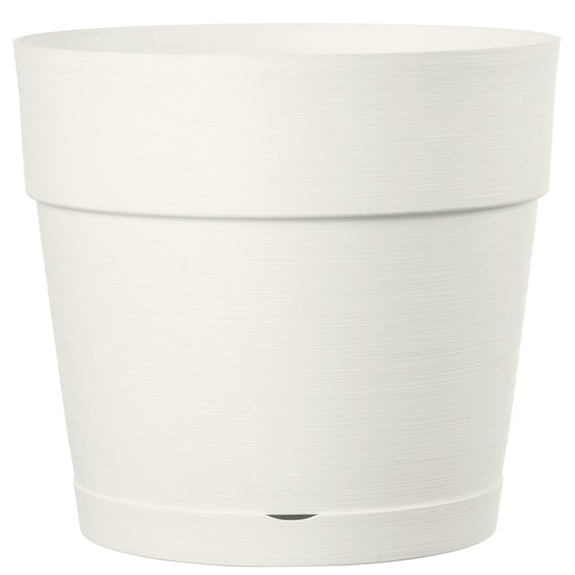 Maceta auto riego cónica de polipropileno DEROMA Vaso Save R 29 cm. Blanco 28.8 x 26.3 x 28.8 cm blanco mate