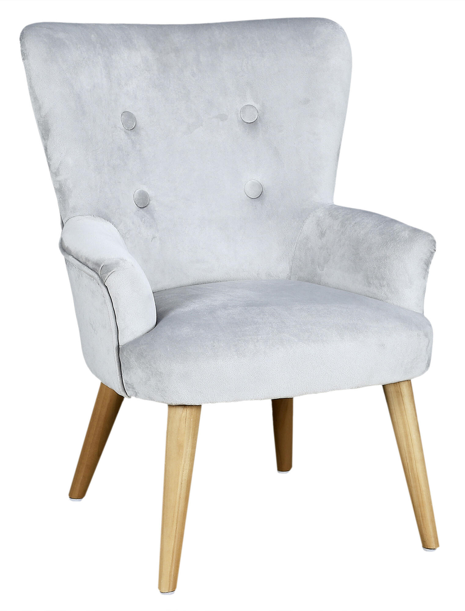 Silla infantil de madera color gris de 63x40,5x46cm