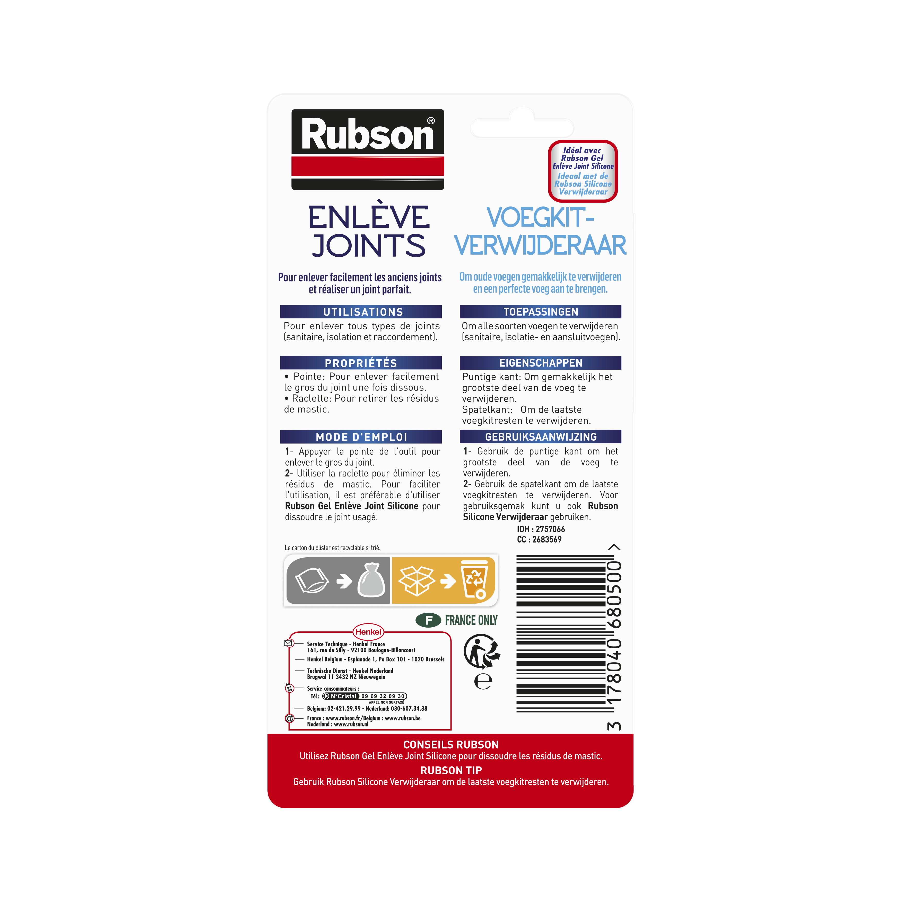 Enlève-joints pour mastic RUBSON, noir 1 - 5