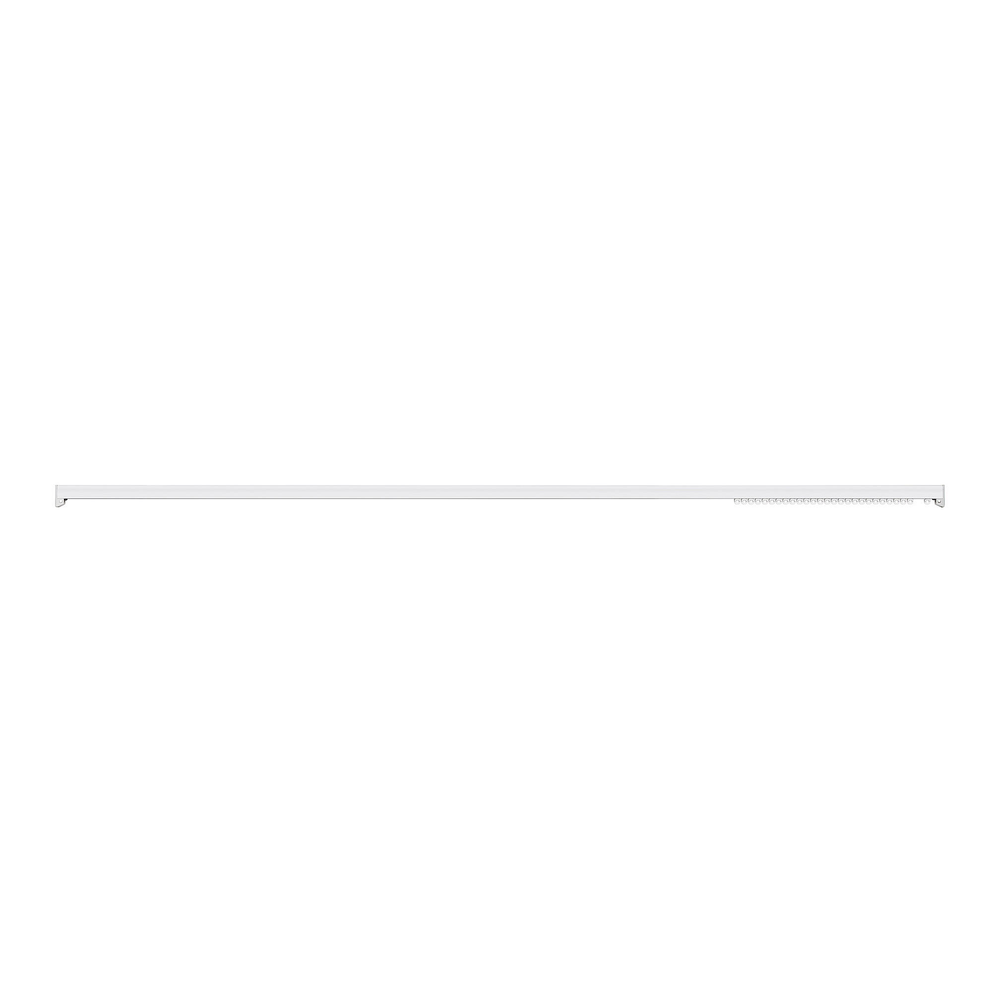 Kit de riel de cortina deco manual onda perfecta blanco 200 cm