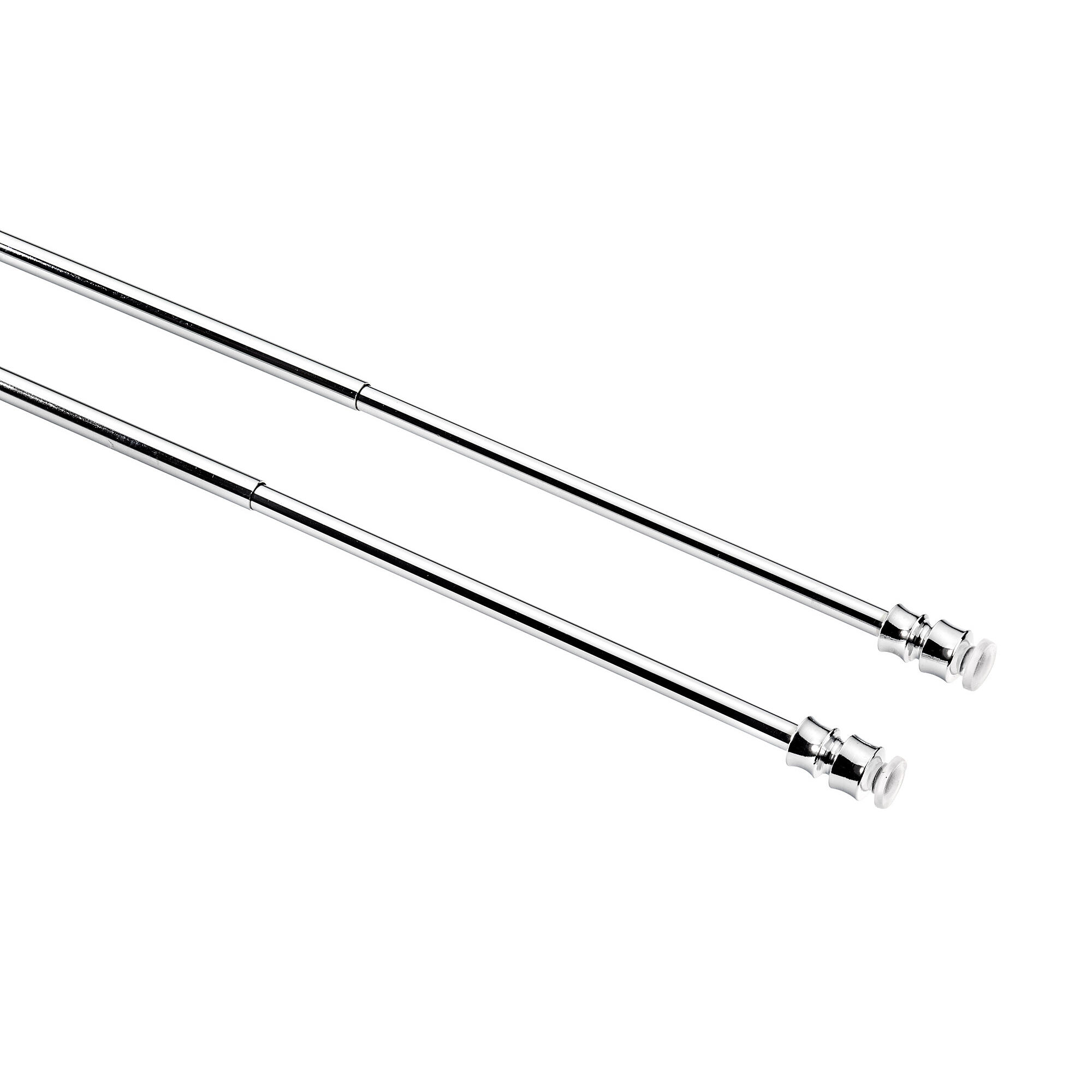 2 portavisillos de presión metálicos cromo de 60-80 cm