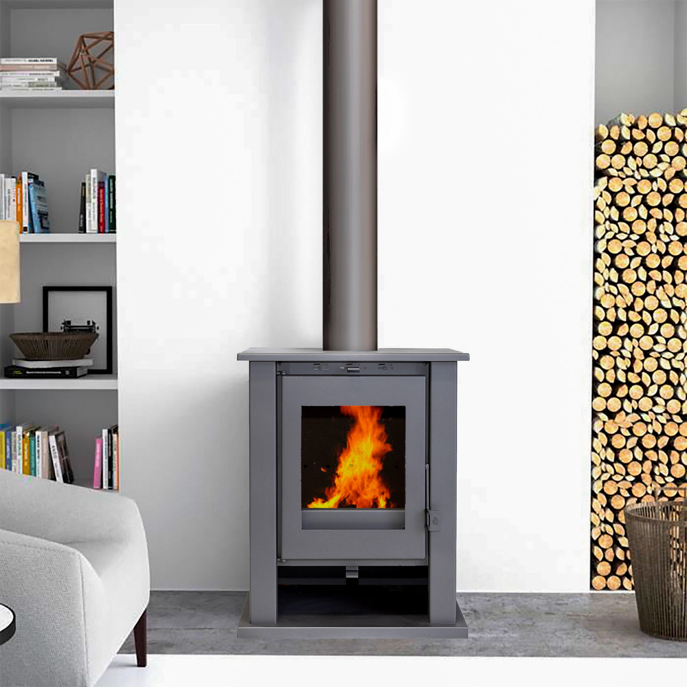 Salamandra a lenha CHA ECODESIGN 6,8KW - 3