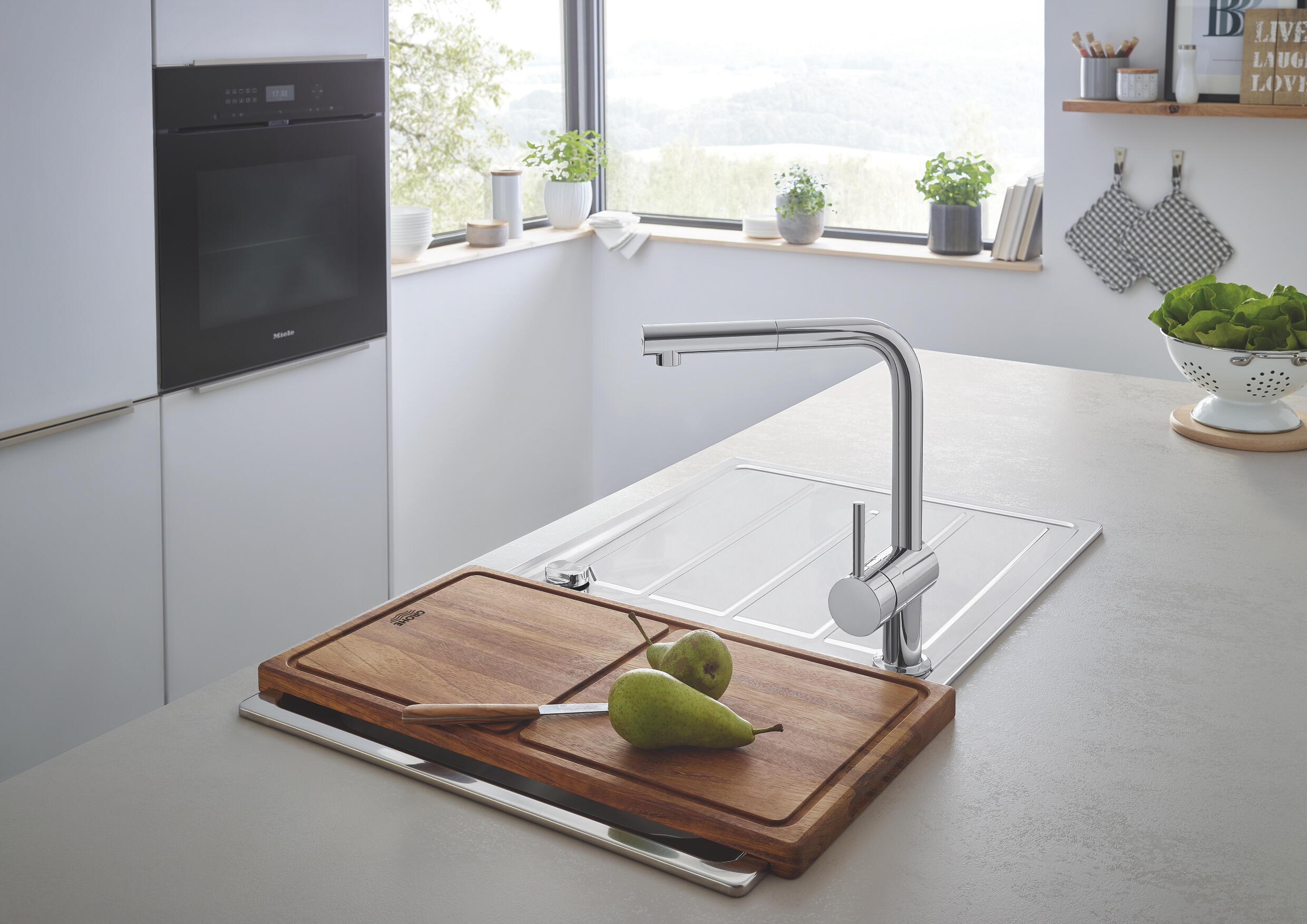 Torneira de bancada cinza cromado GROHE Minta - 19
