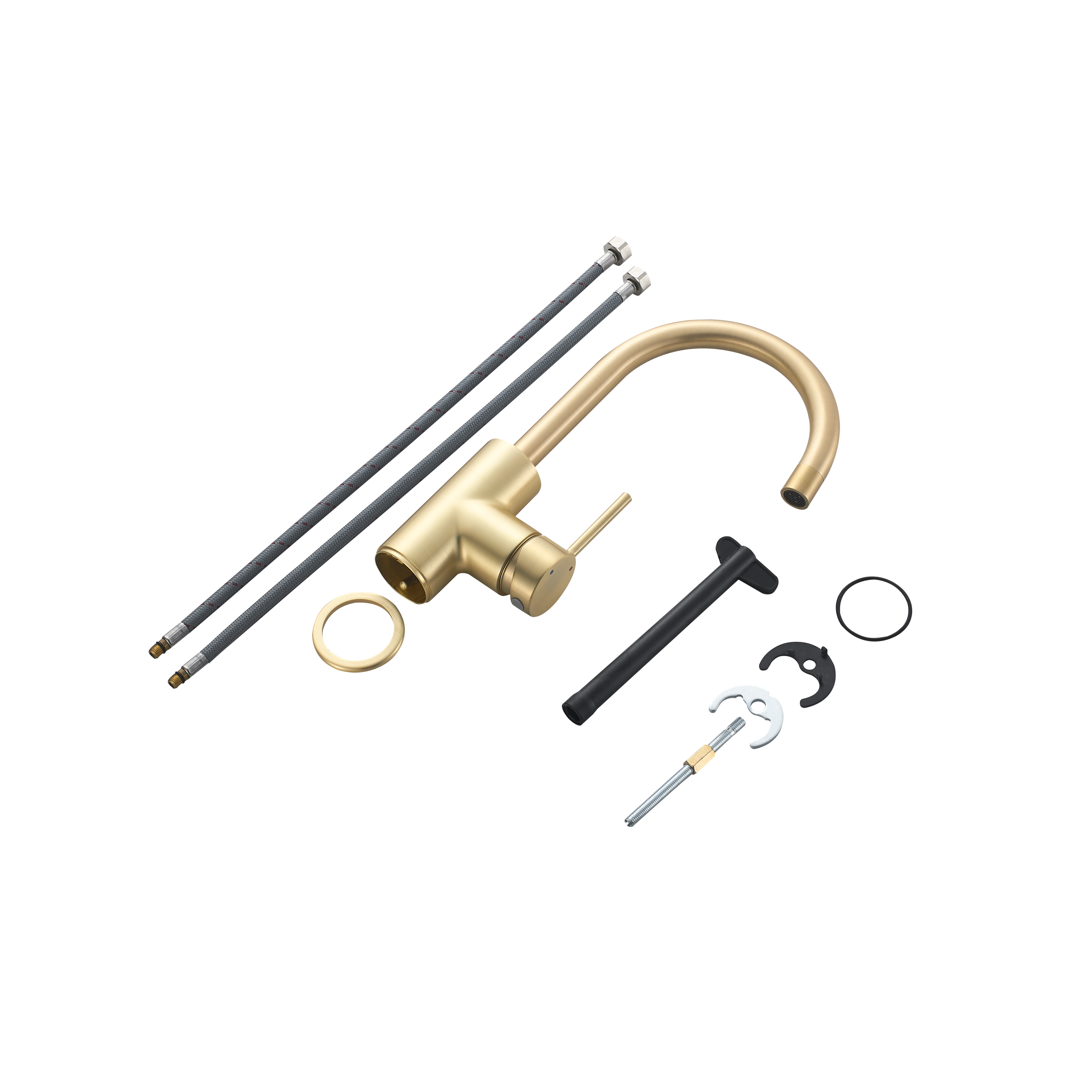 Mitigeur de lavabo or brossé, bec mobile, Loa, SENSEA - 8