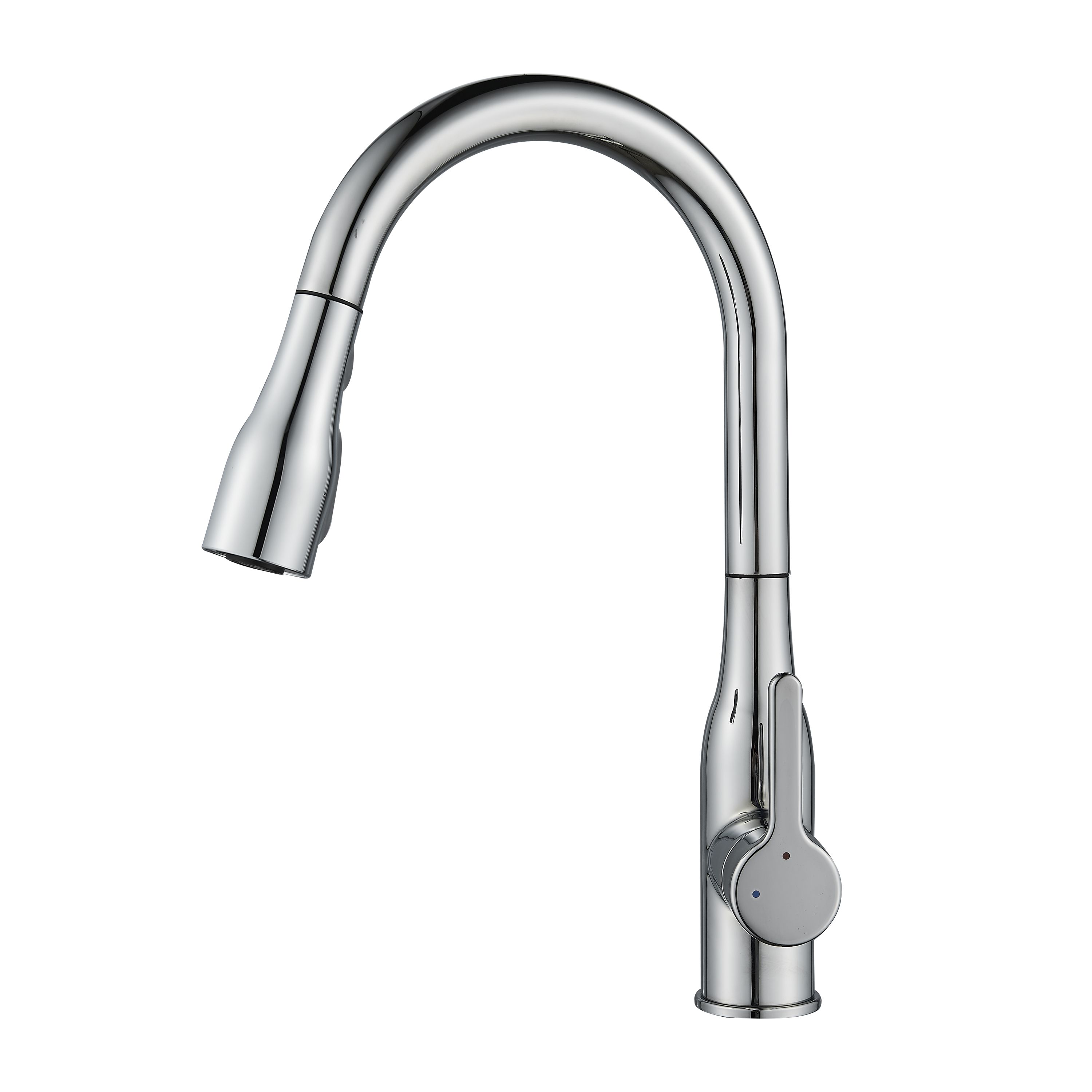 Grifo de cocina extraible cano alto DELINIA New Fanny en cromado Leroy Merlin