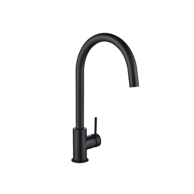 Grifo de cocina monomando caño alto DELINIA Loa en negro