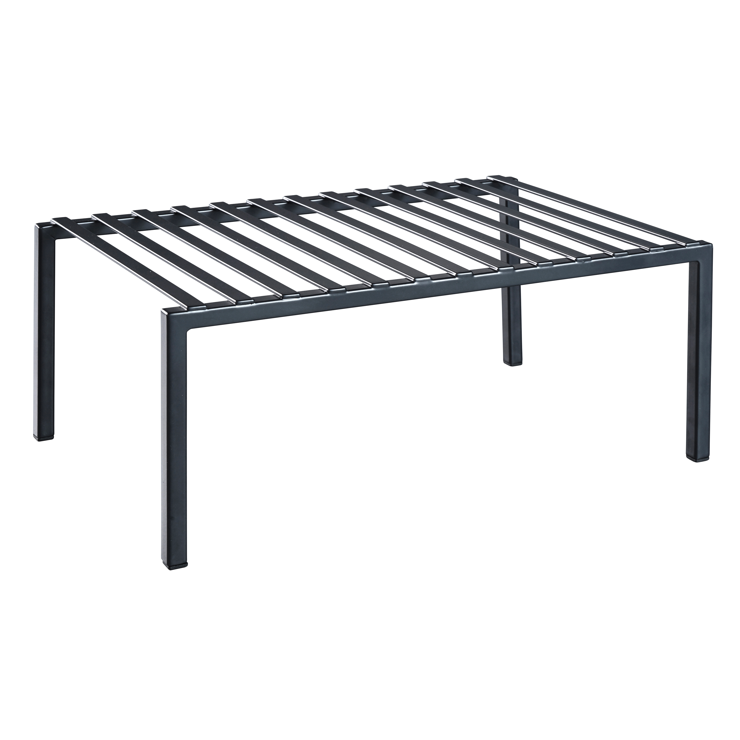 Prateleira economizadora de espaço para móvel superior 33x21x14cm aço preto Delinia - 13