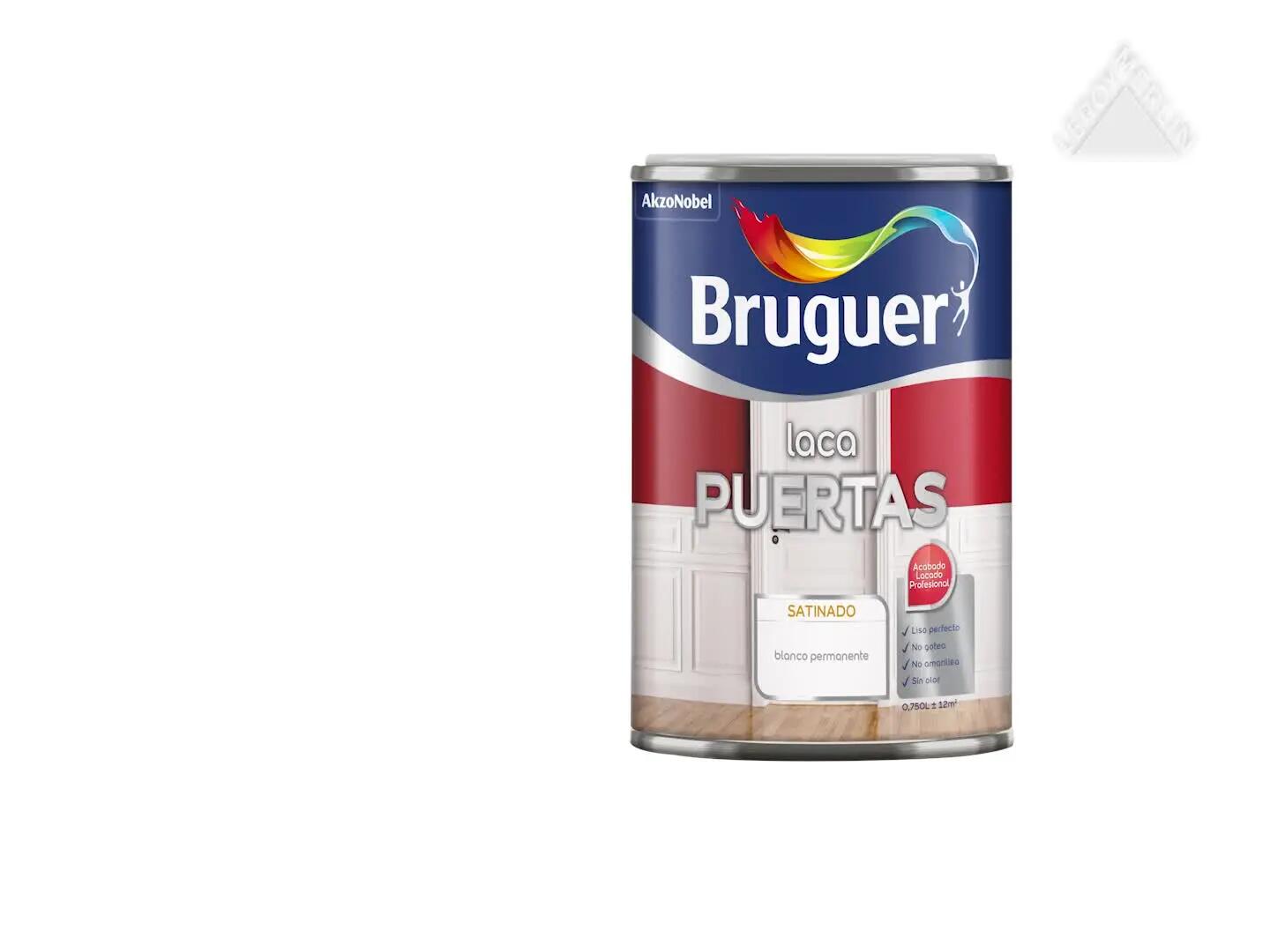 Esmalte de interior Laca BRUGUER color blanco satinado 750ml para puertas, ventanas y muebles - 5