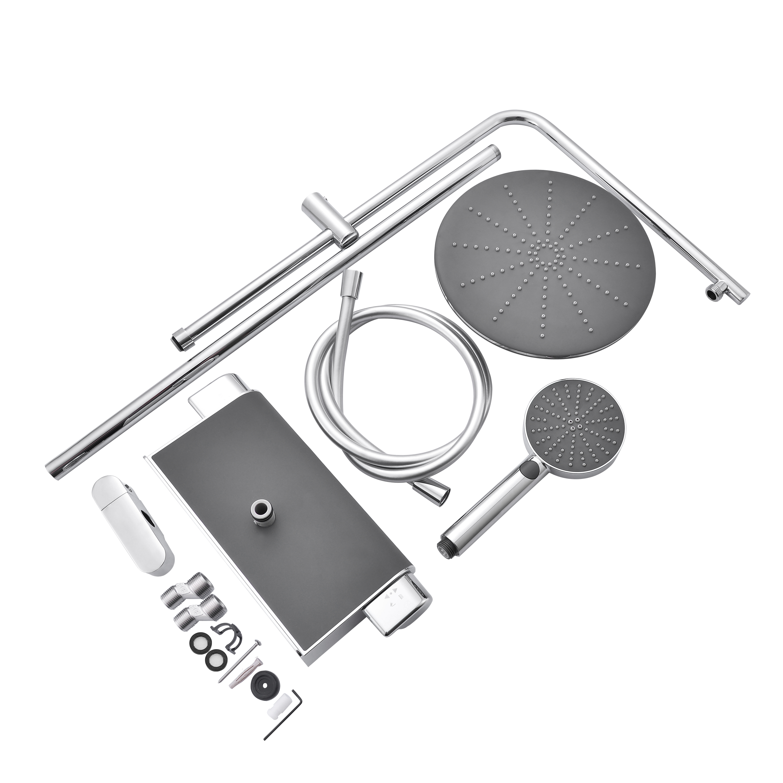 Conjunto de duche com torneira termostática cromado sensea easy - 19