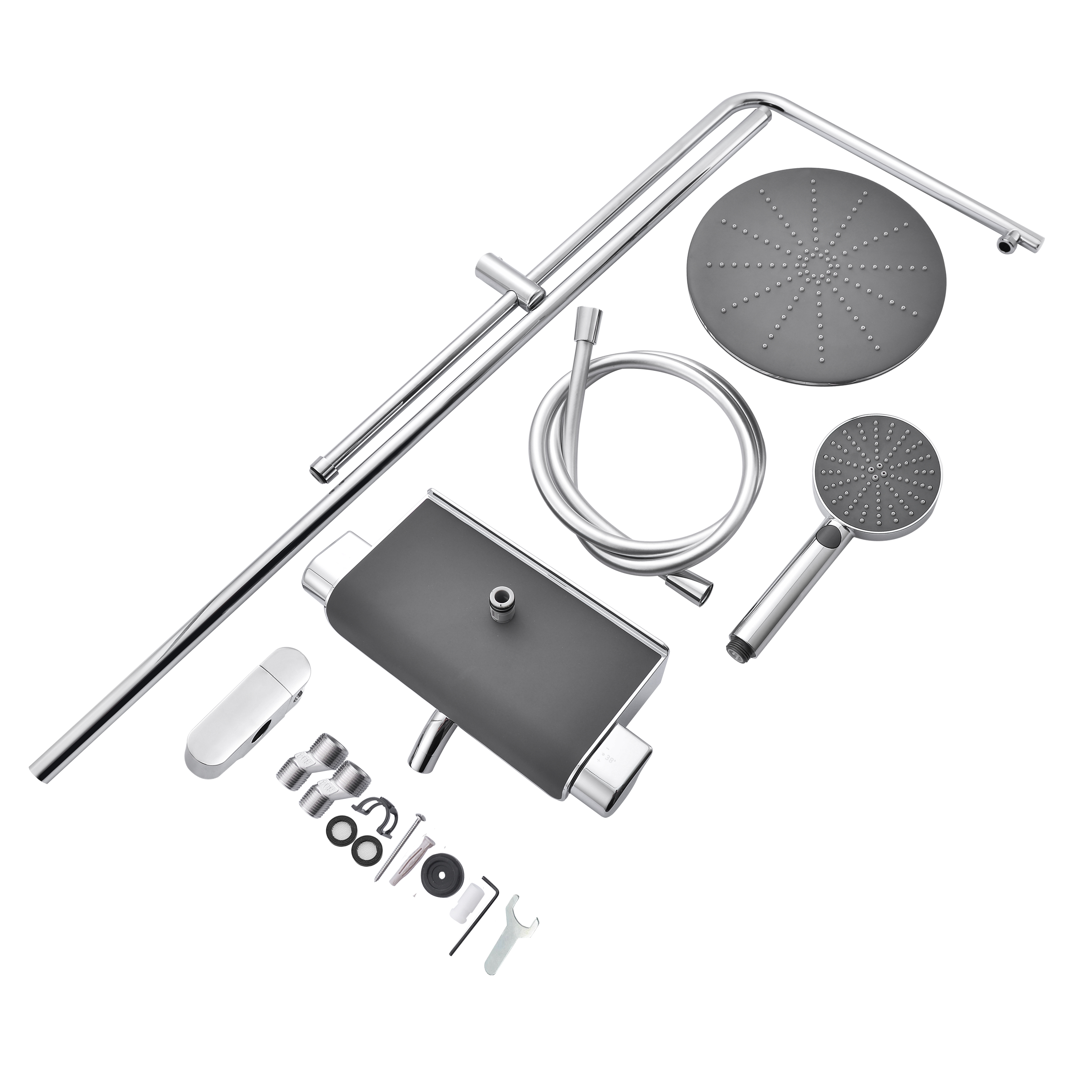 Colonne de douche et bain thermostatique, SENSEA Easy, Chrome - 6