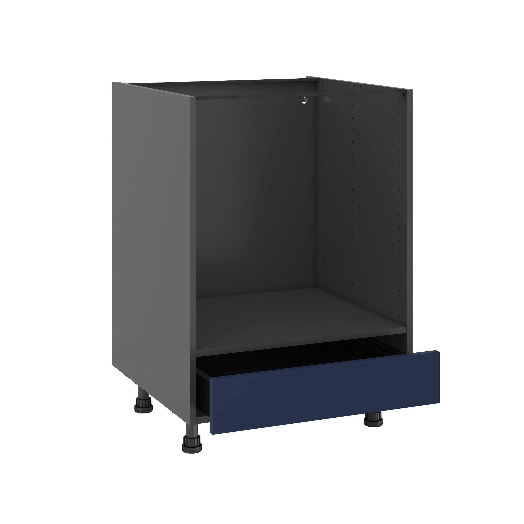 Meuble bas spécial four de cuisine Venise bleu marine four H77 x l60