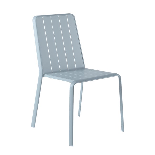 Chaise Idaho en Aluminium Bleu