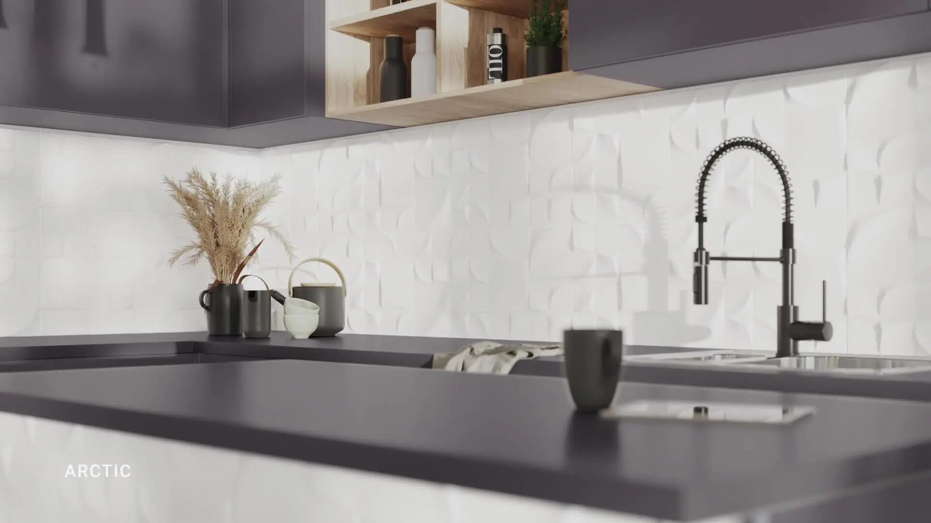 Azulejo cerámico Balade efecto palillería chevron wood 30x90 cm  ARTENS - 8