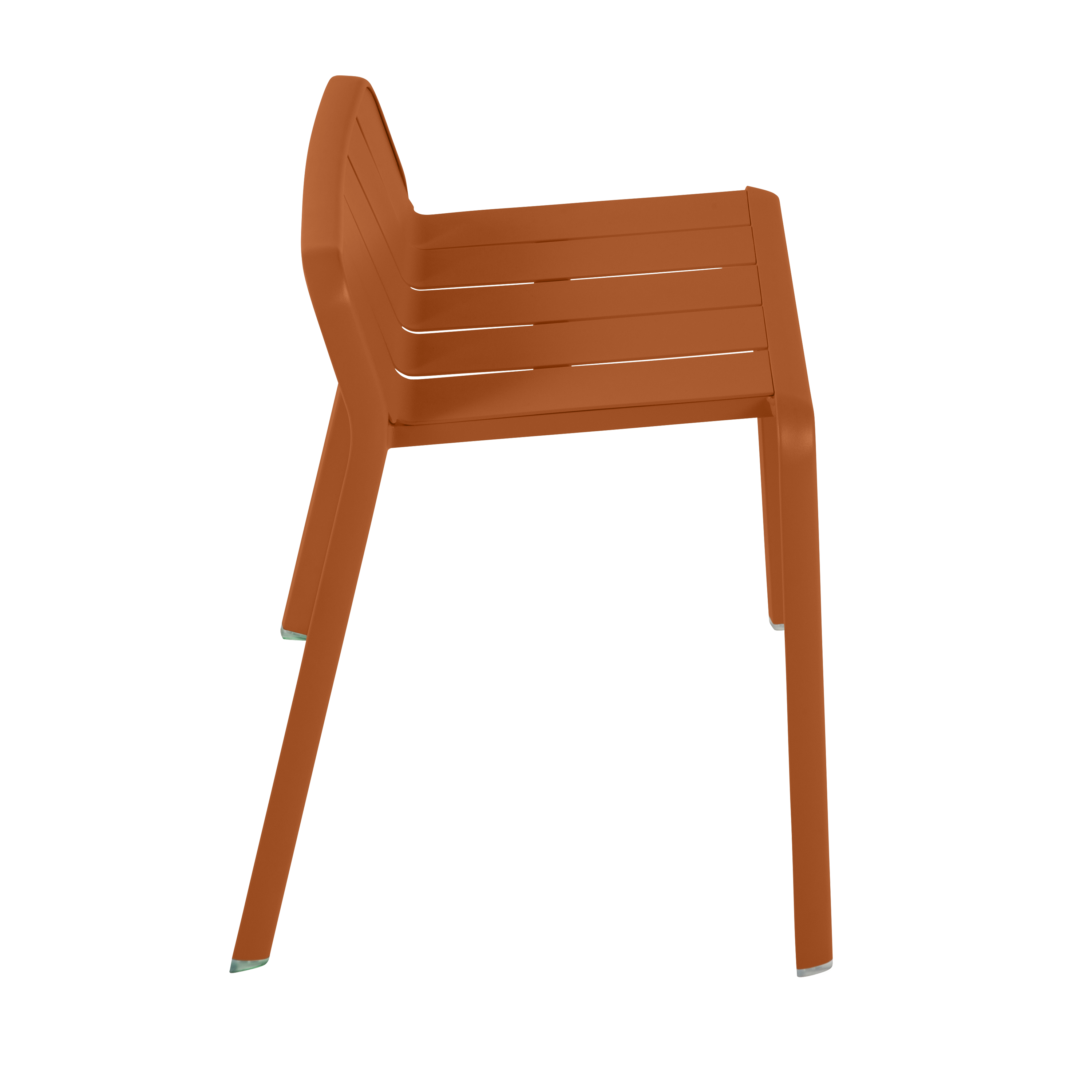 Sgabello da giardino in alluminio rosso Idaho NATERIAL, seduta in alluminio arancione - 4