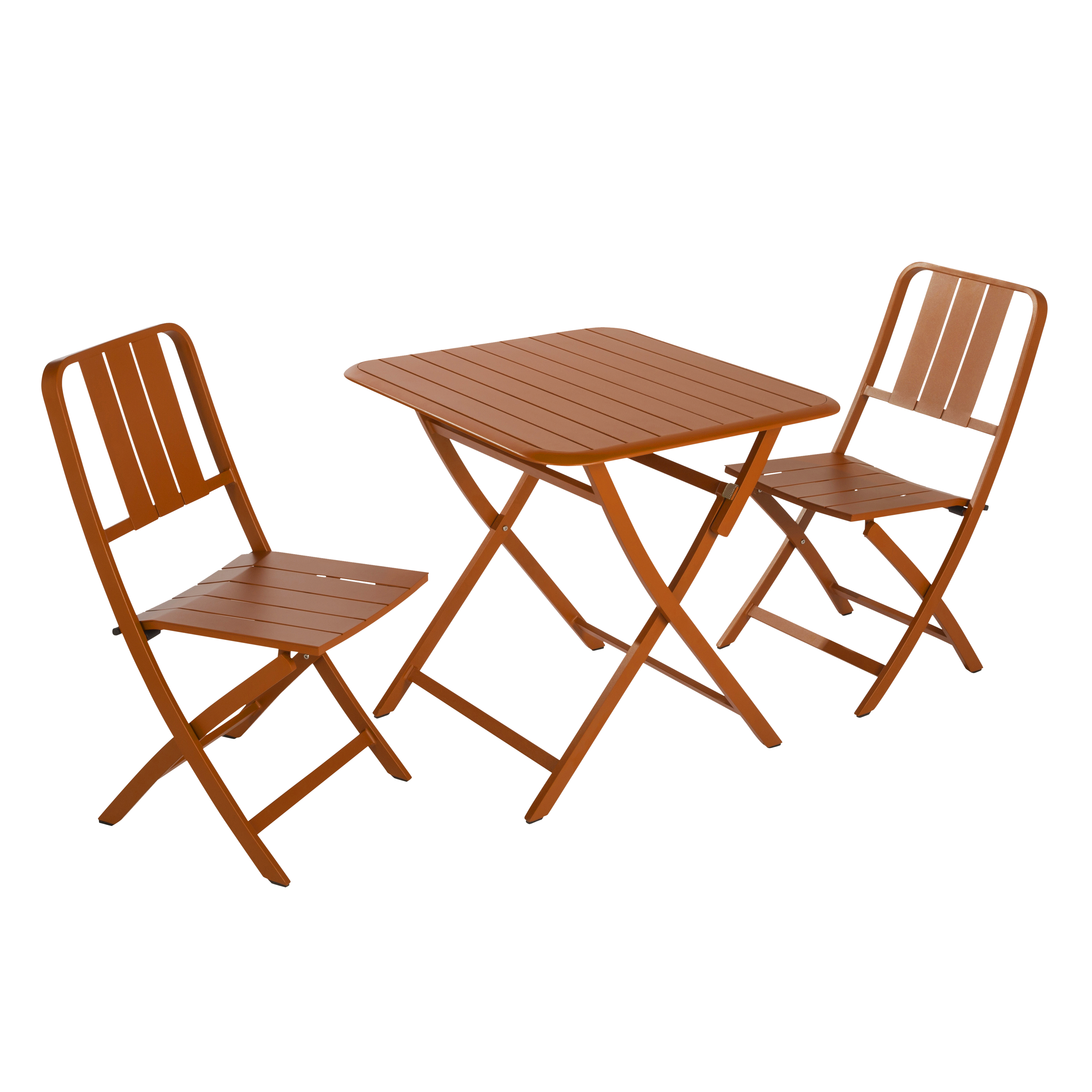 Sedia da giardino pieghevole in alluminio Idaho NATERIAL, seduta in alluminio arancione - 13