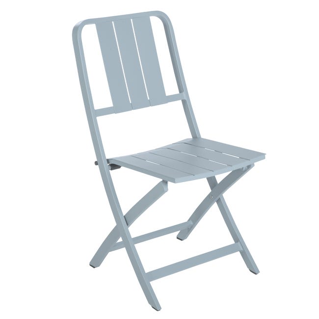 Chaise Idaho en Aluminium Bleu
