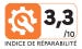Indice de réparabilité : 3.3 sur 10