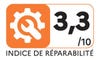 Indice de réparabilité : 3.3 sur 10