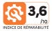 Indice de réparabilité : 3.6 sur 10