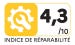 Indice de réparabilité : 4.3 sur 10