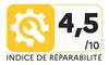 Indice de réparabilité : 4.5 sur 10