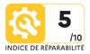 Indice de réparabilité : 5 sur 10