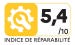 Indice de réparabilité : 5.4 sur 10