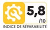 Indice de réparabilité : 5.8 sur 10