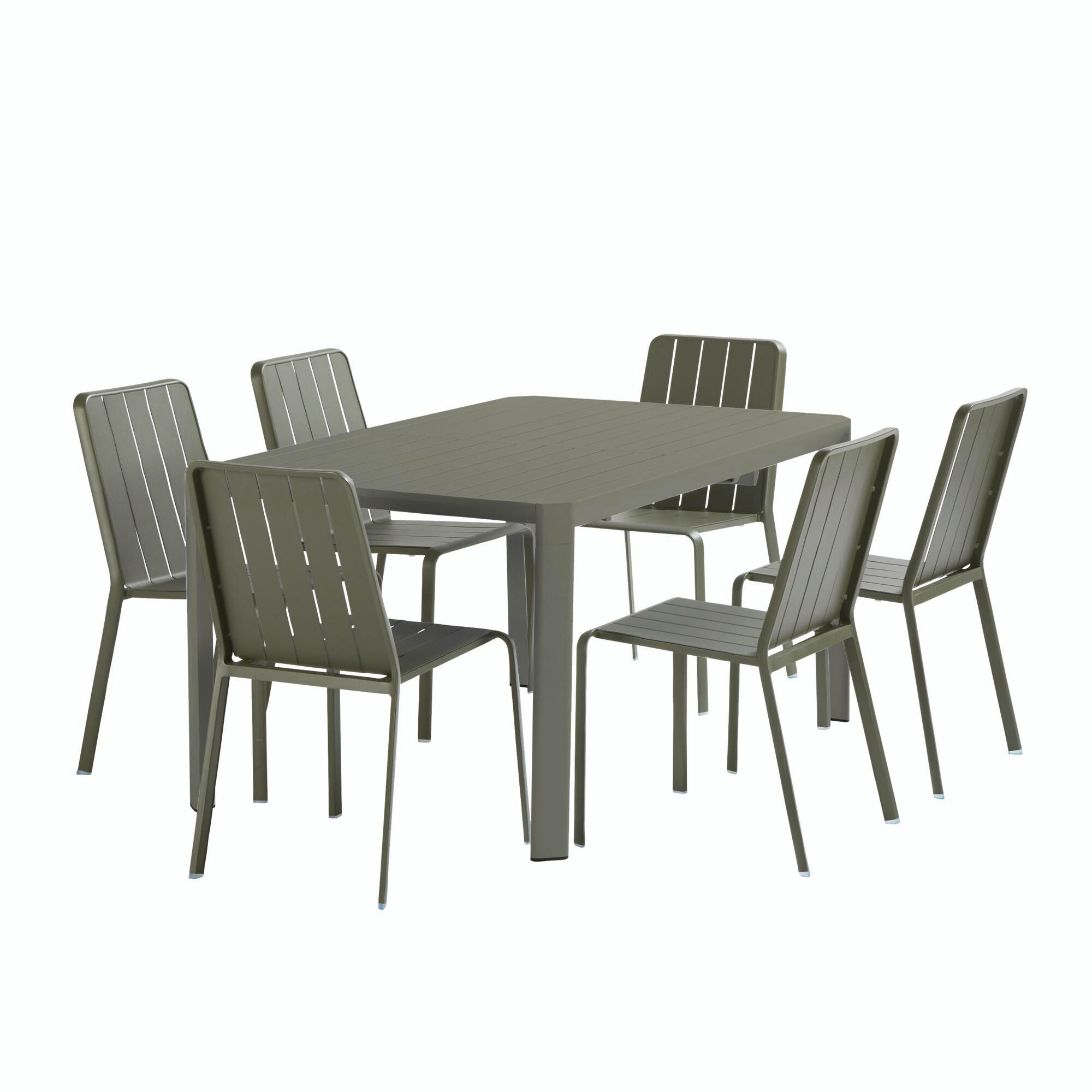 Sedia da giardino con braccioli Idaho NATERIAL, struttura e seduta in alluminio verde - 6