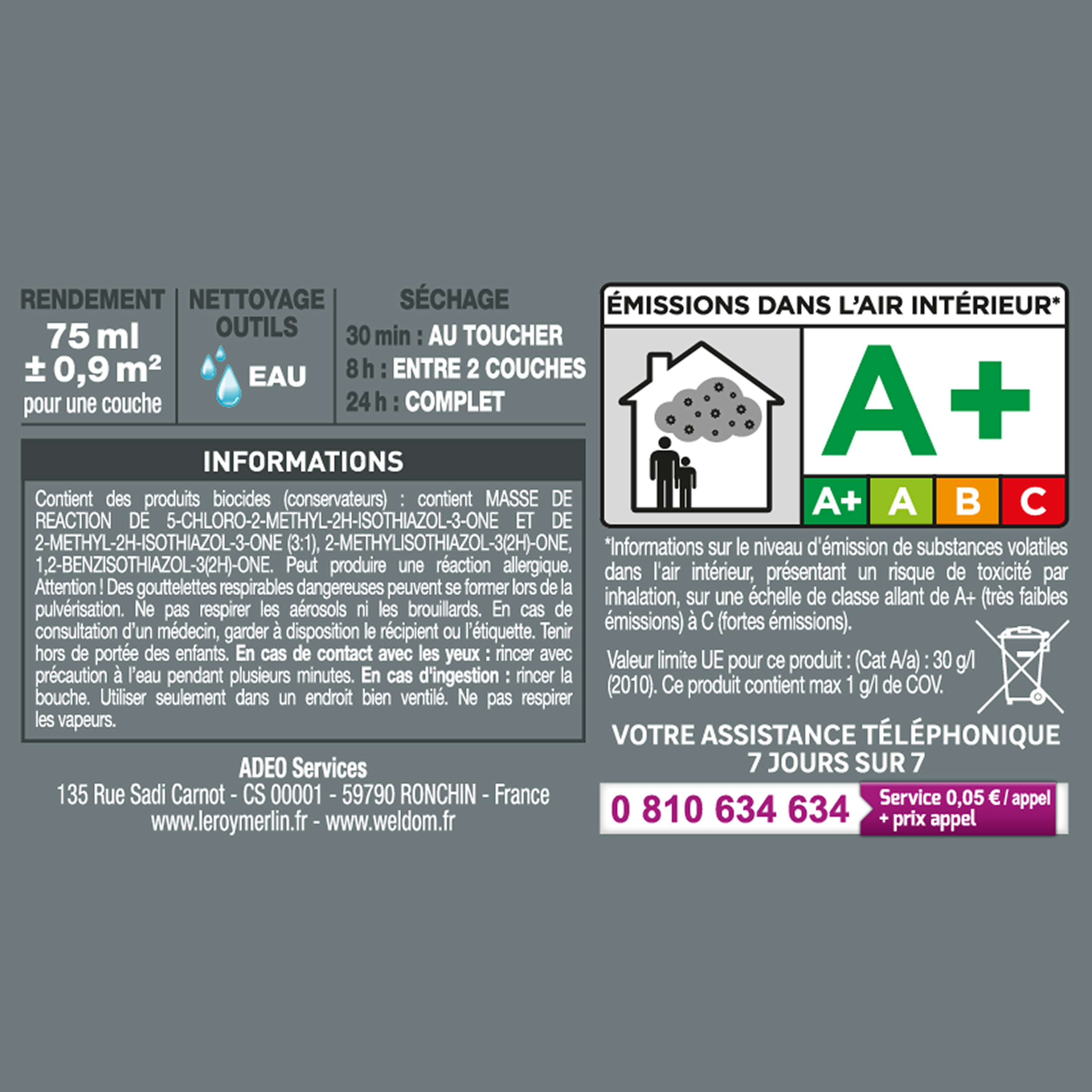 Testeur peinture mur, boiserie terra 5 mat LUXENS Biosourcée 75ml - 2