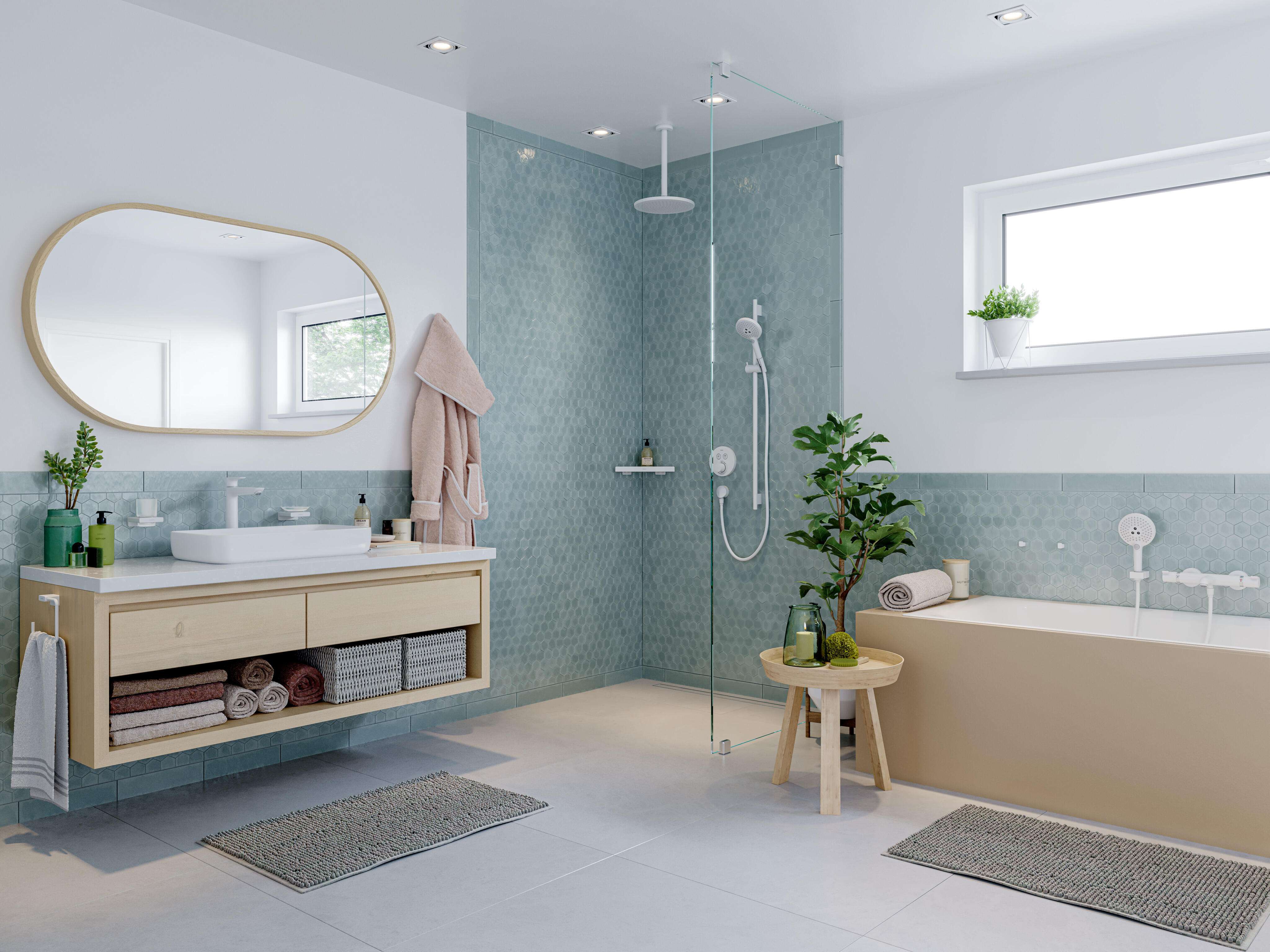 Robinet de baignoire HANSGROHE Ecostat comfort blanc - 3
