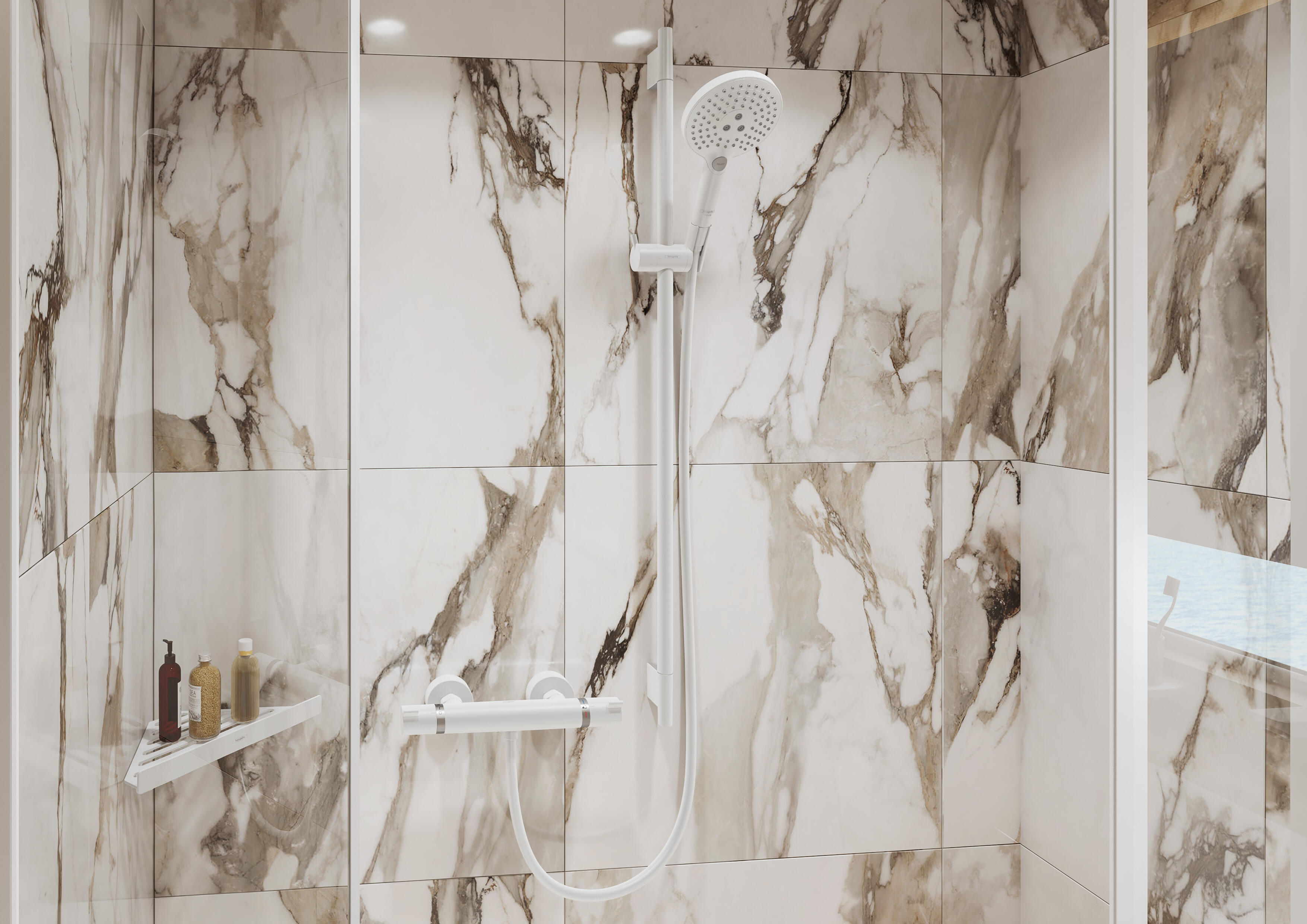 Flexible de douche L.160 cm blanc HANSGROHE Isiflex - 3