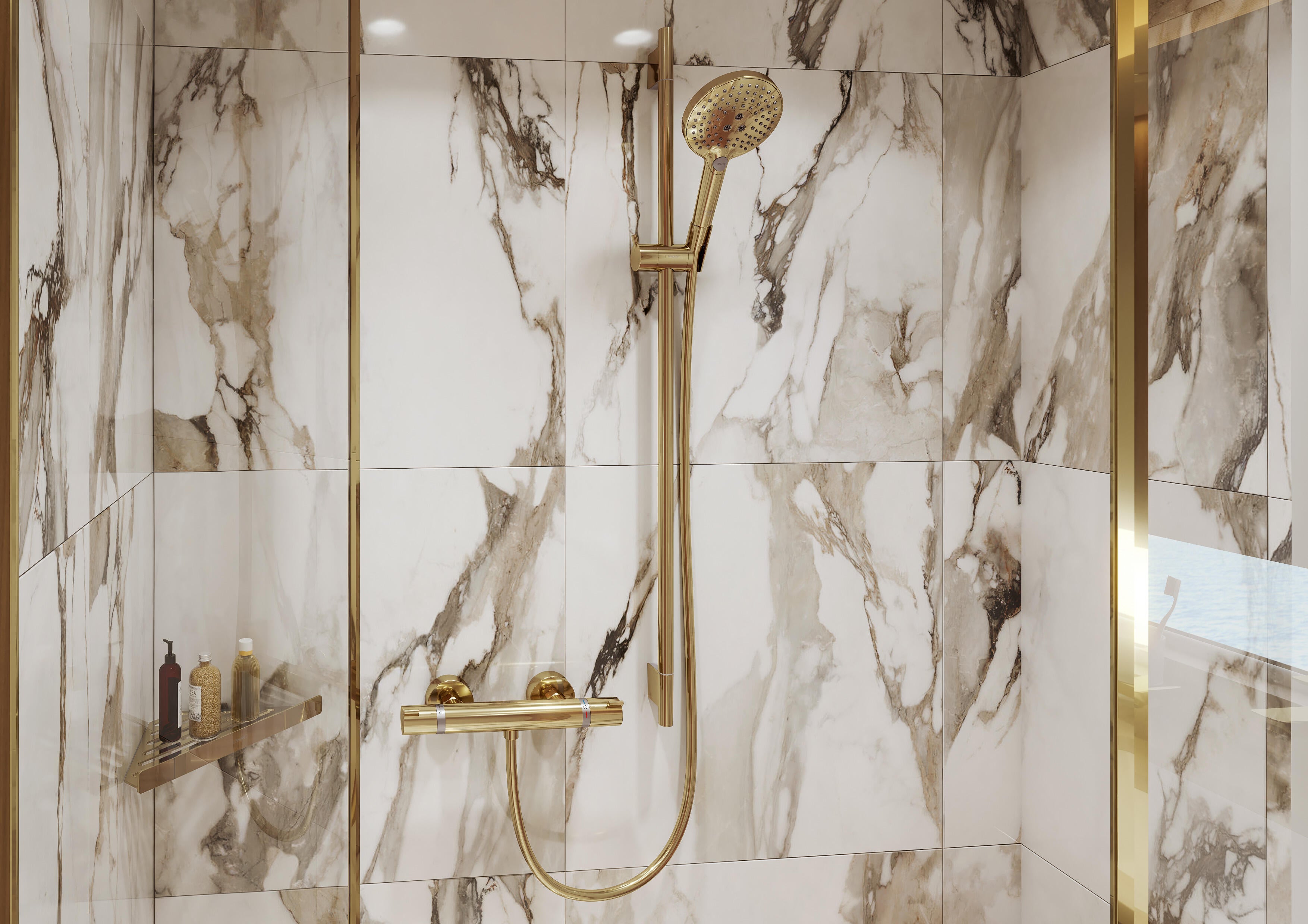 Barre de douche doré Unica HANSGROHE - 2