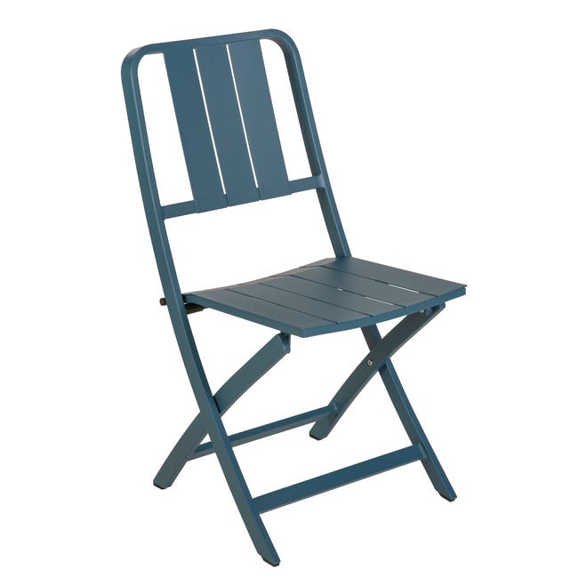 Chaise Idaho en Aluminium Bleu
