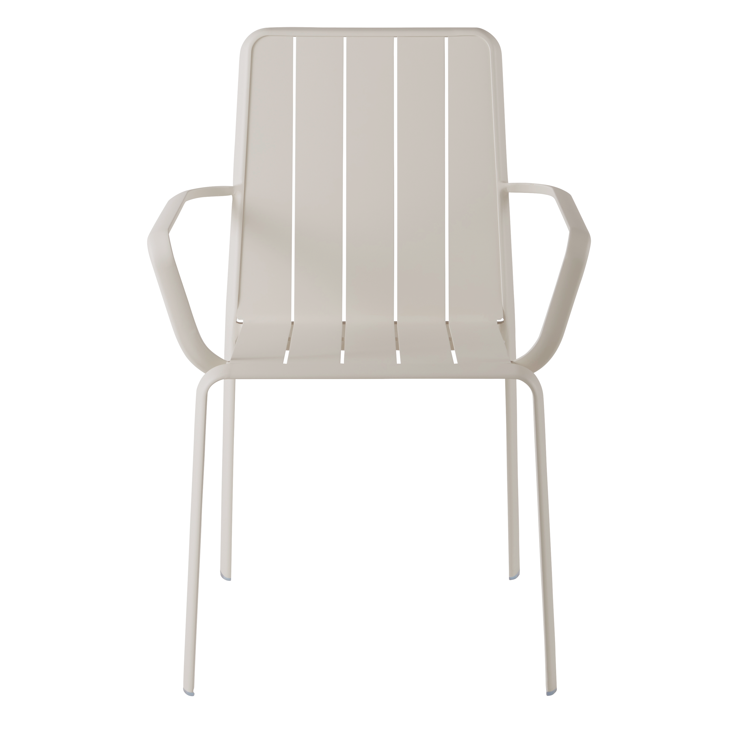 Sedia da giardino con braccioli Idaho NATERIAL, struttura in alluminio beige, seduta in alluminio verde - 5