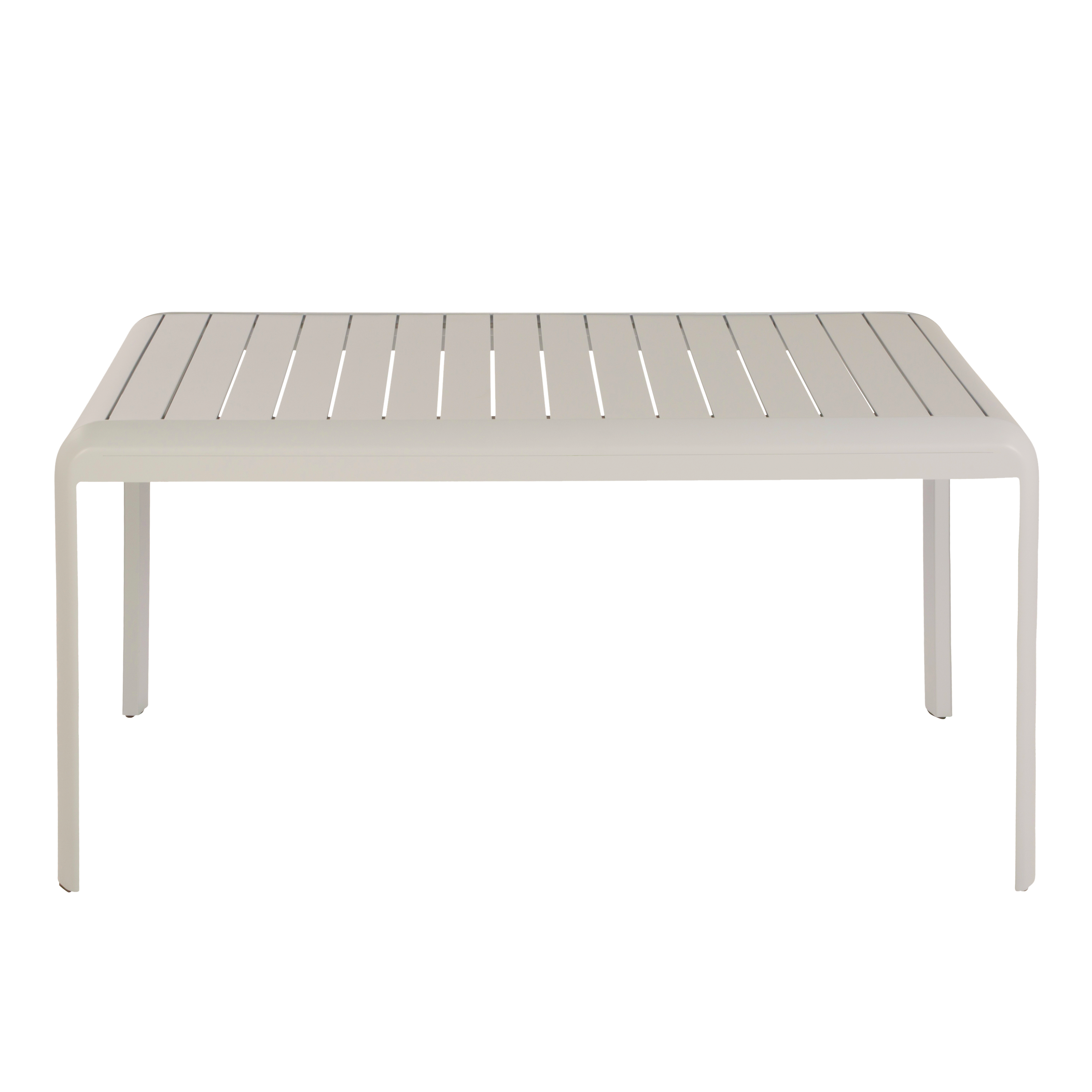 Mesa de jardín NATERIAL Idaho de aluminio beige de 144x75x70 cm - 4