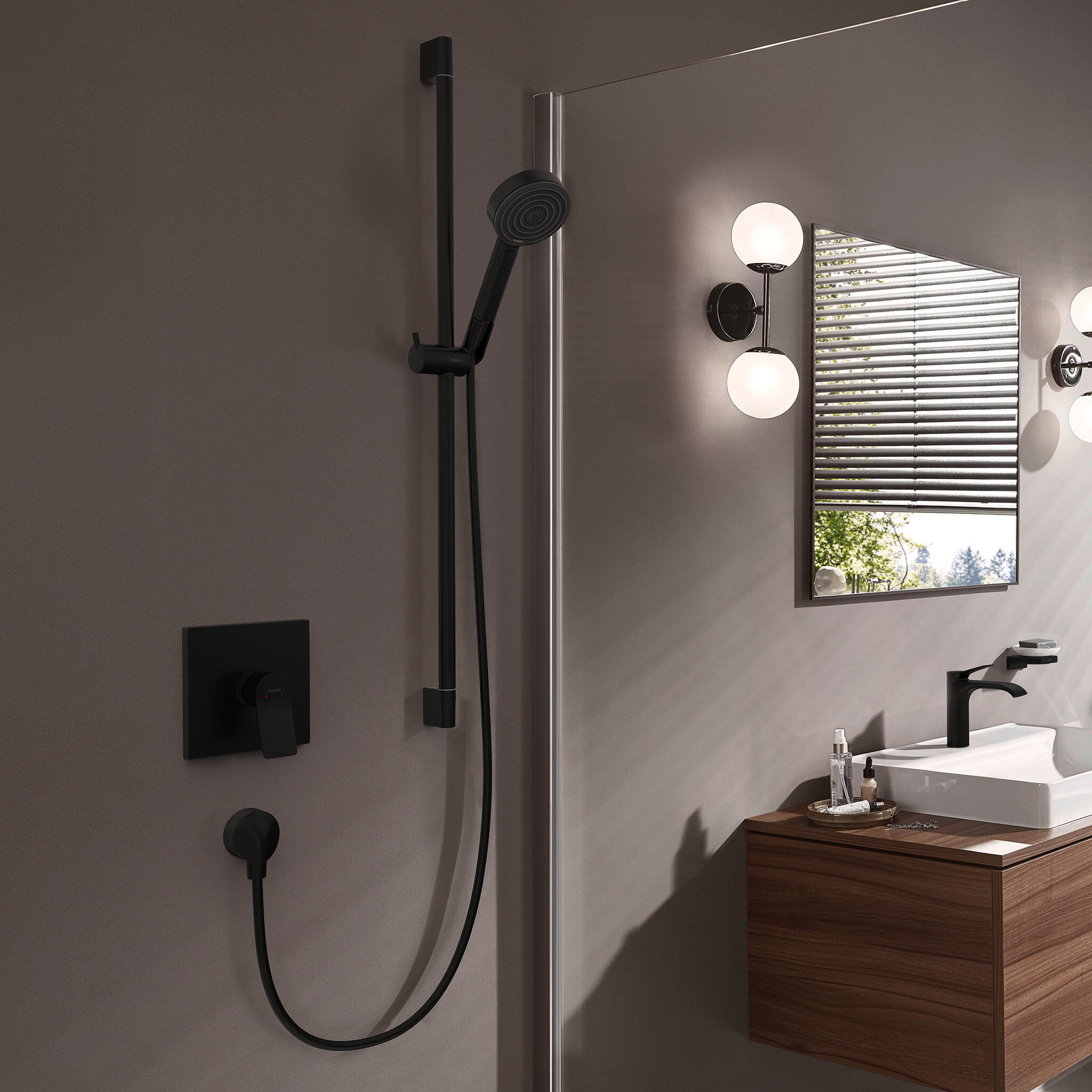 Pommeau de douche 3 jets noir, Pulsify Eco, HANSGROHE - 3