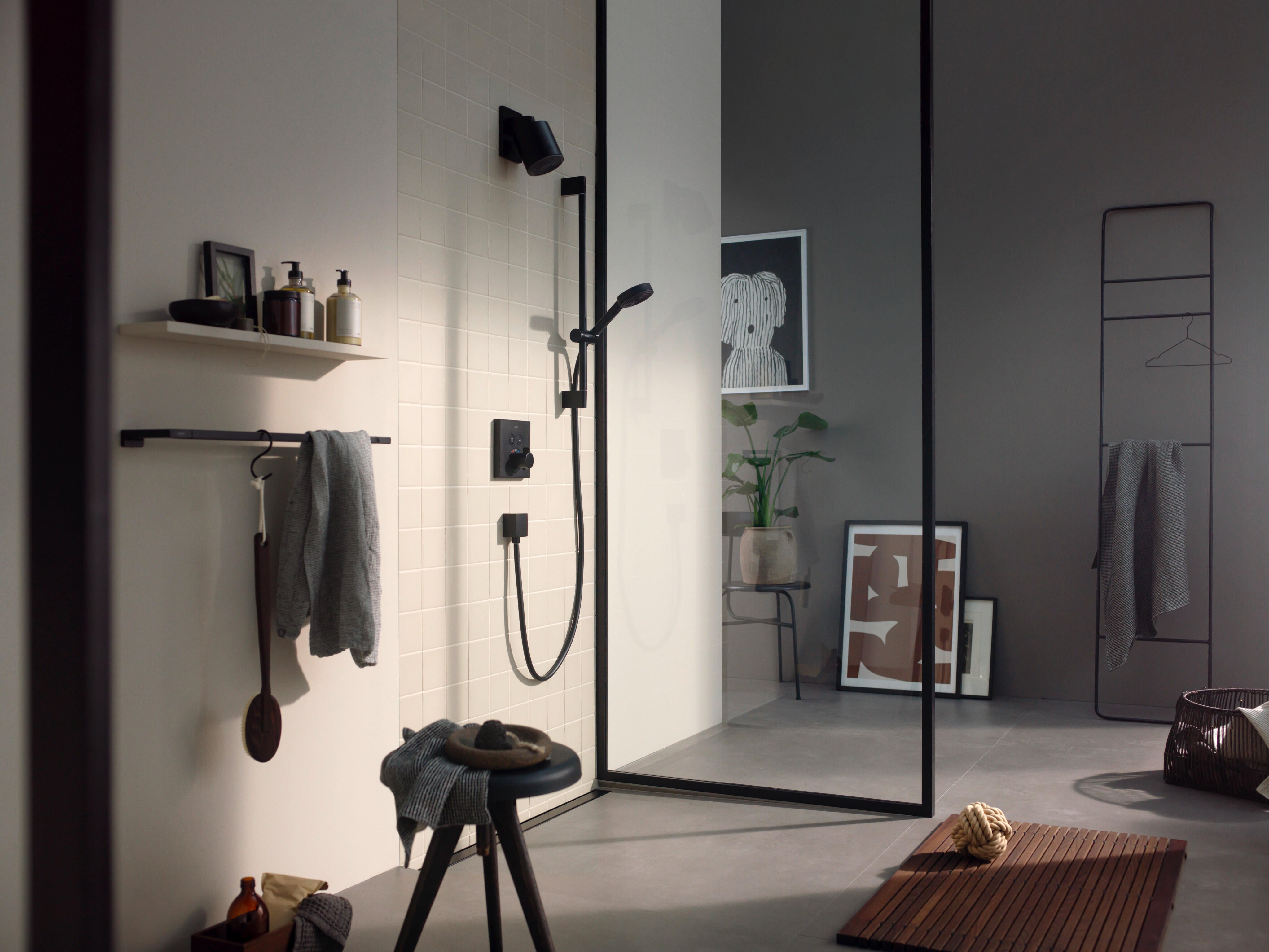 Pommeau de douche, flexible, barre de douche 3 jets noir Pulsify eco HANSGROHE - 3