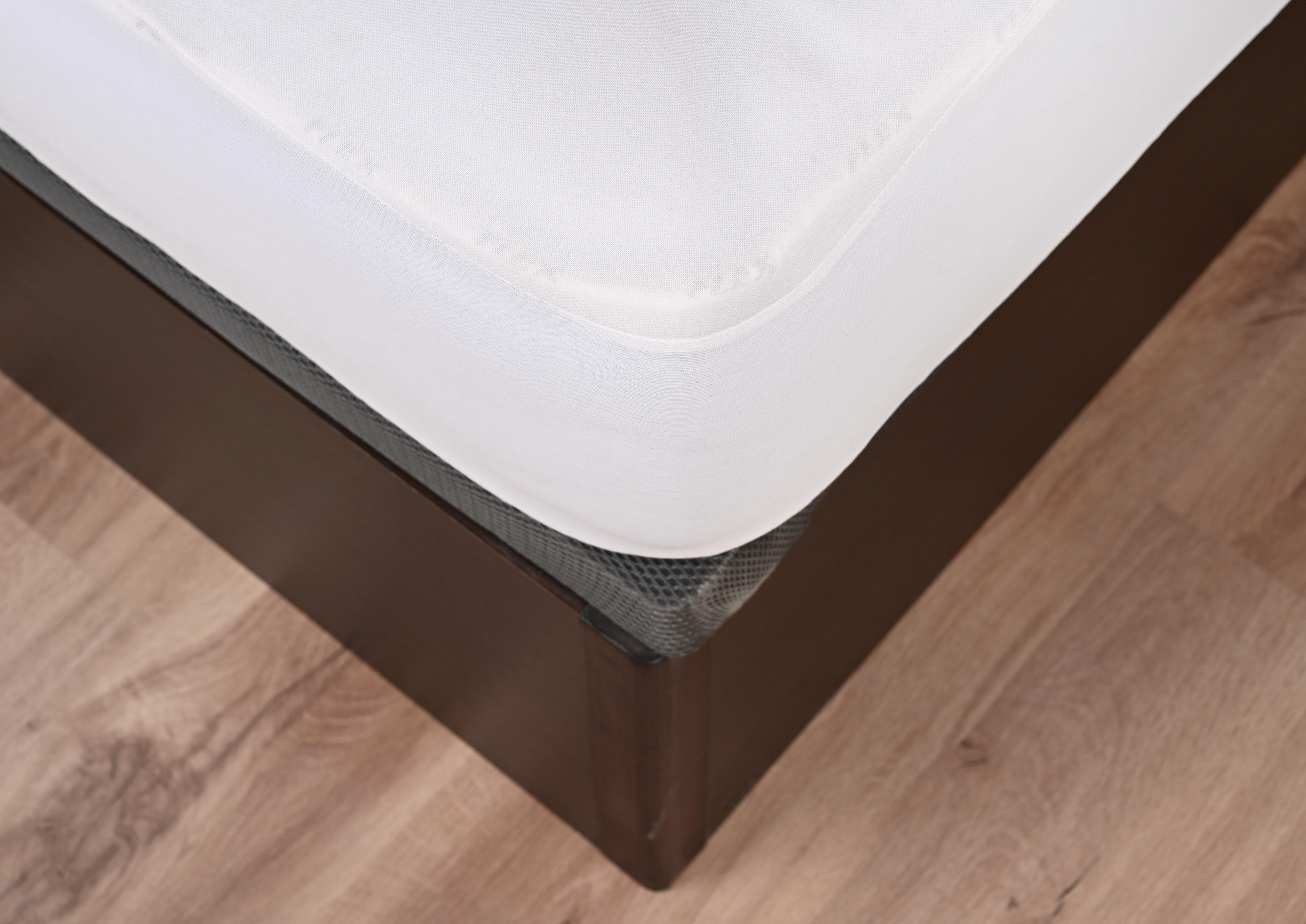 Protector de colchón Antiácaros algodón blanco para cama de 180 cm - 8