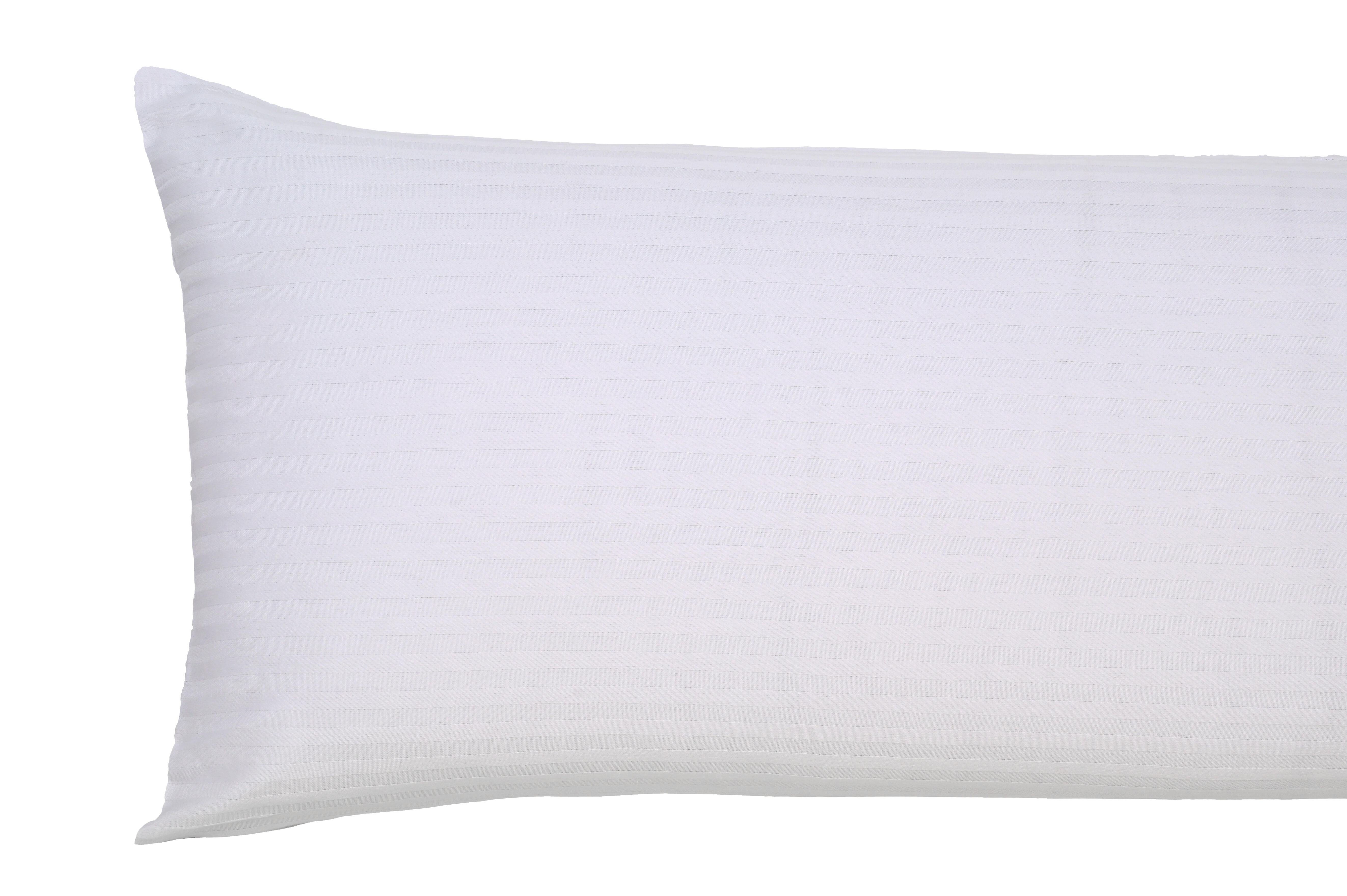 Funda de almohada algodón Raso lisa blanco  40 x 135 cm - 5