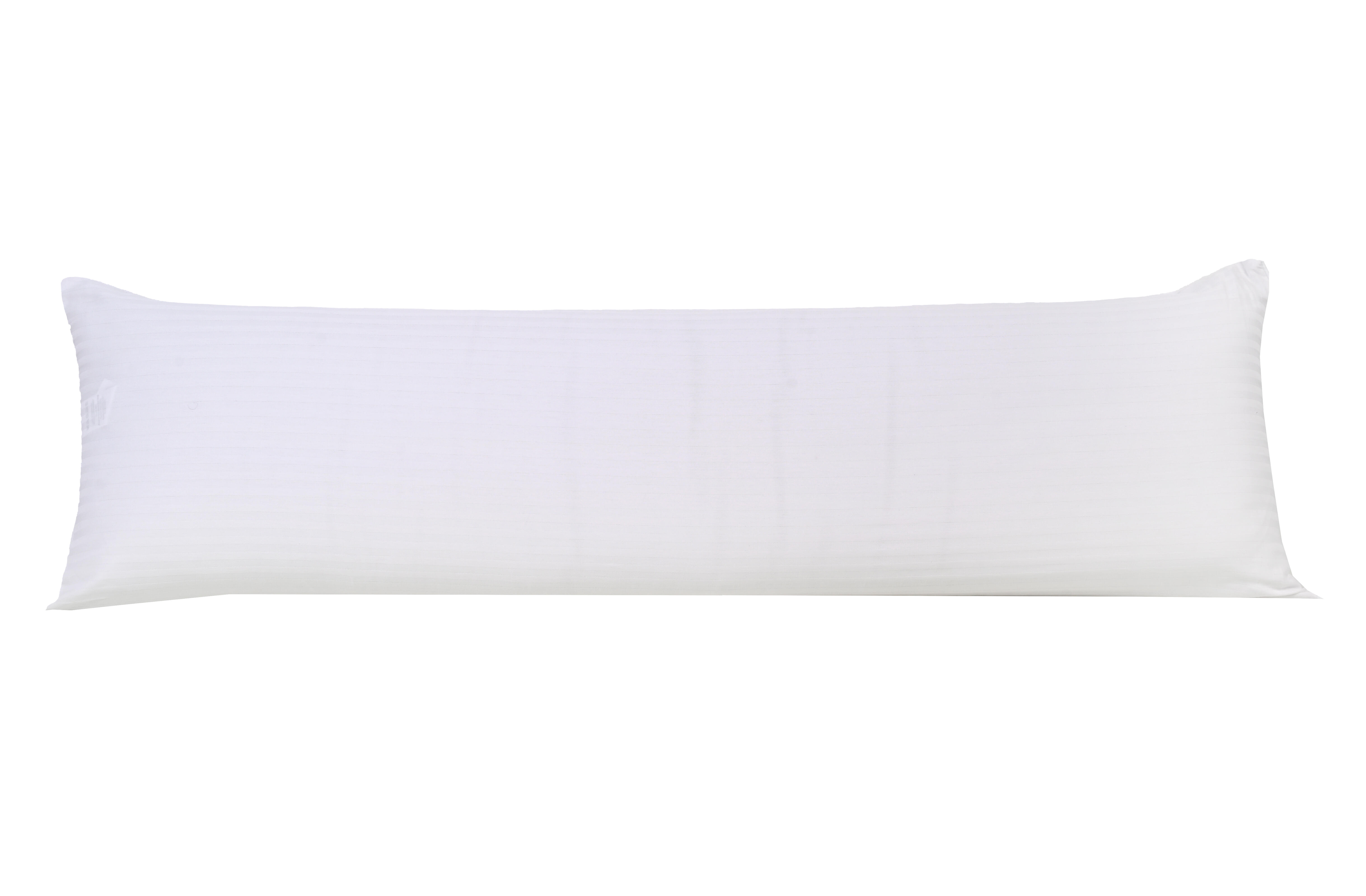 Funda de almohada algodón raso lisa blanco 40 x 135 cm