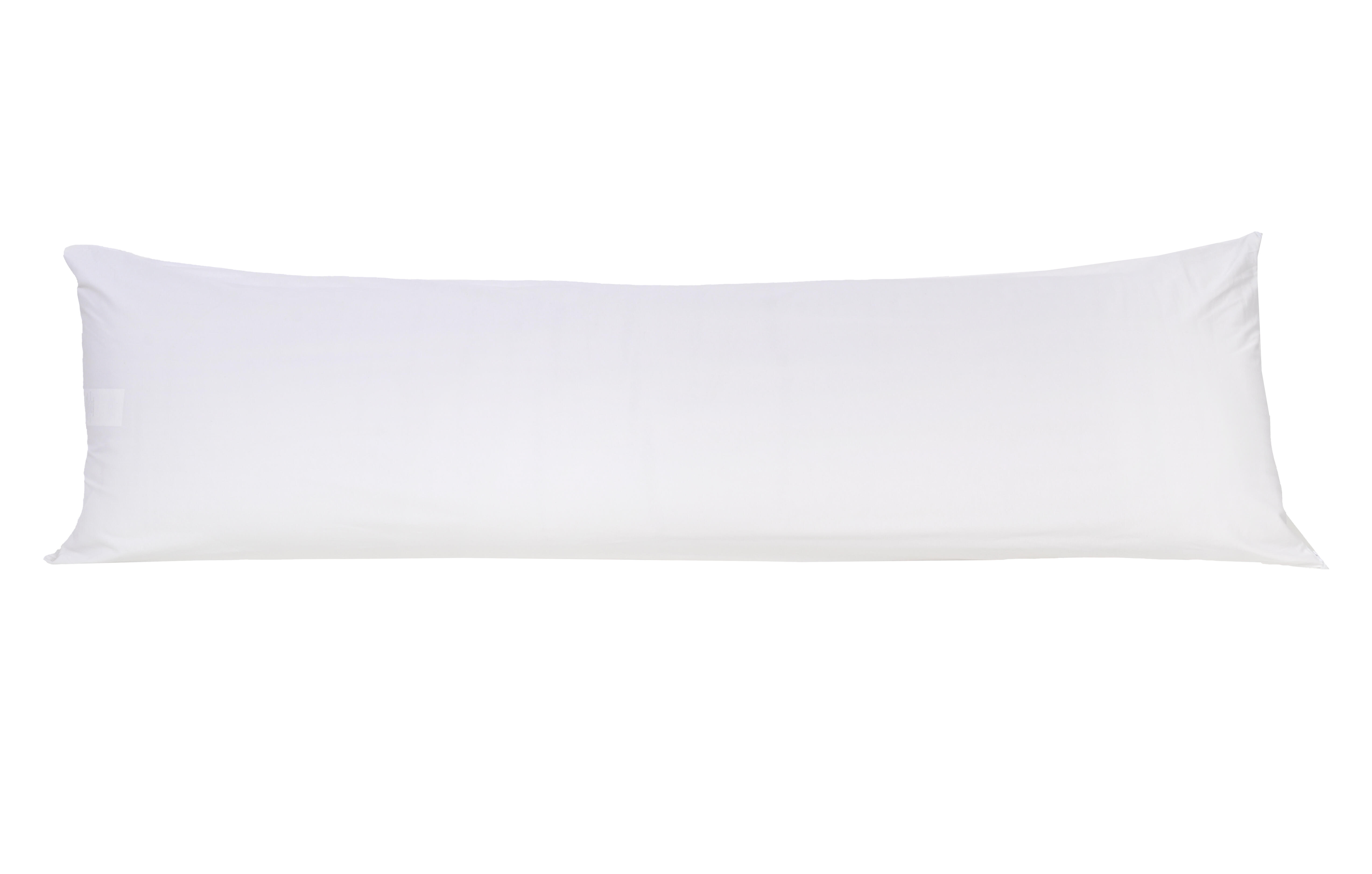 Funda de almohada algodón punto antiácaros lisa blanco 40 x 135 cm