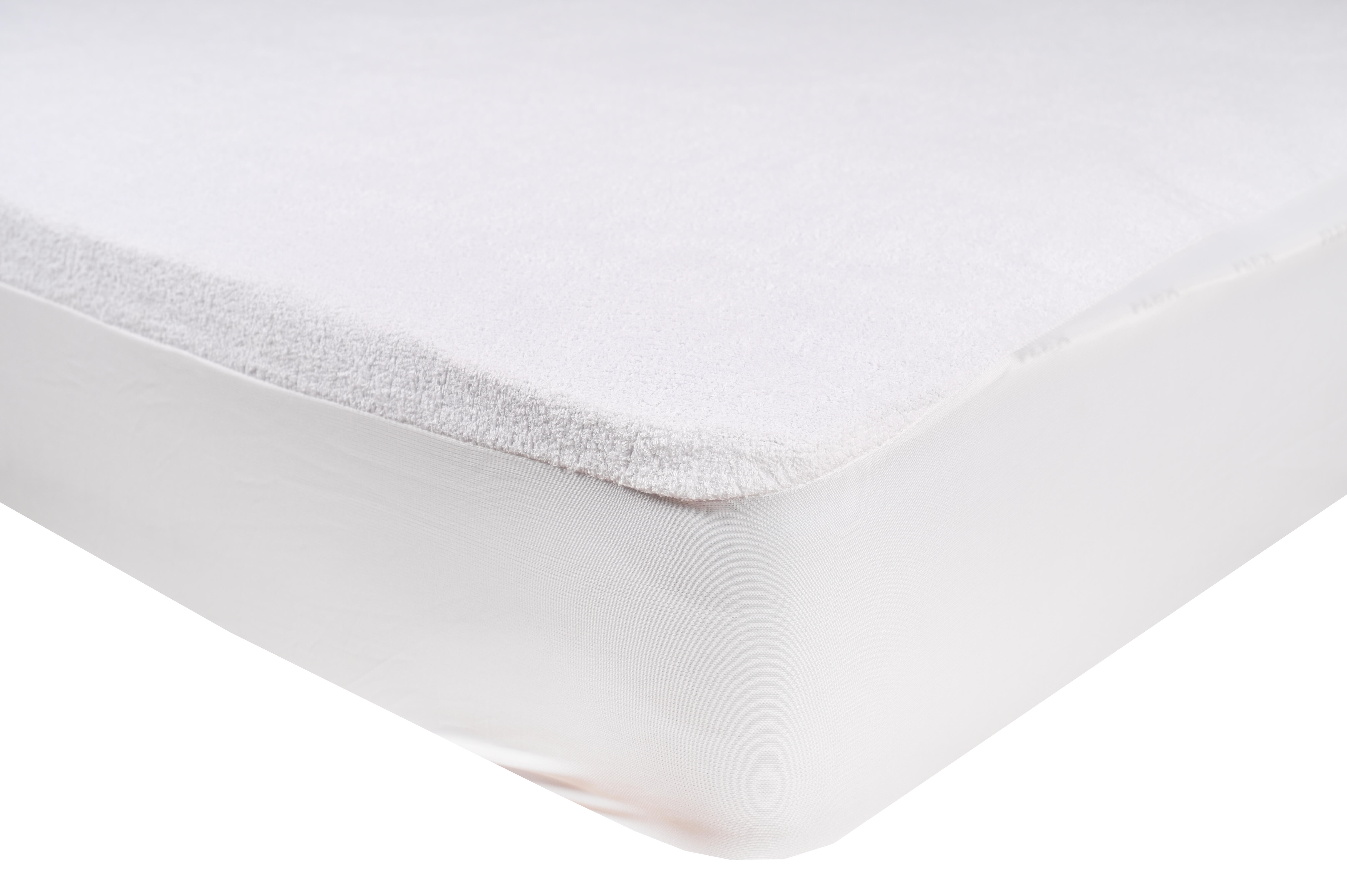 Protector de colchón Rizo Eco poliéster blanco para cama de 135 cm - 7